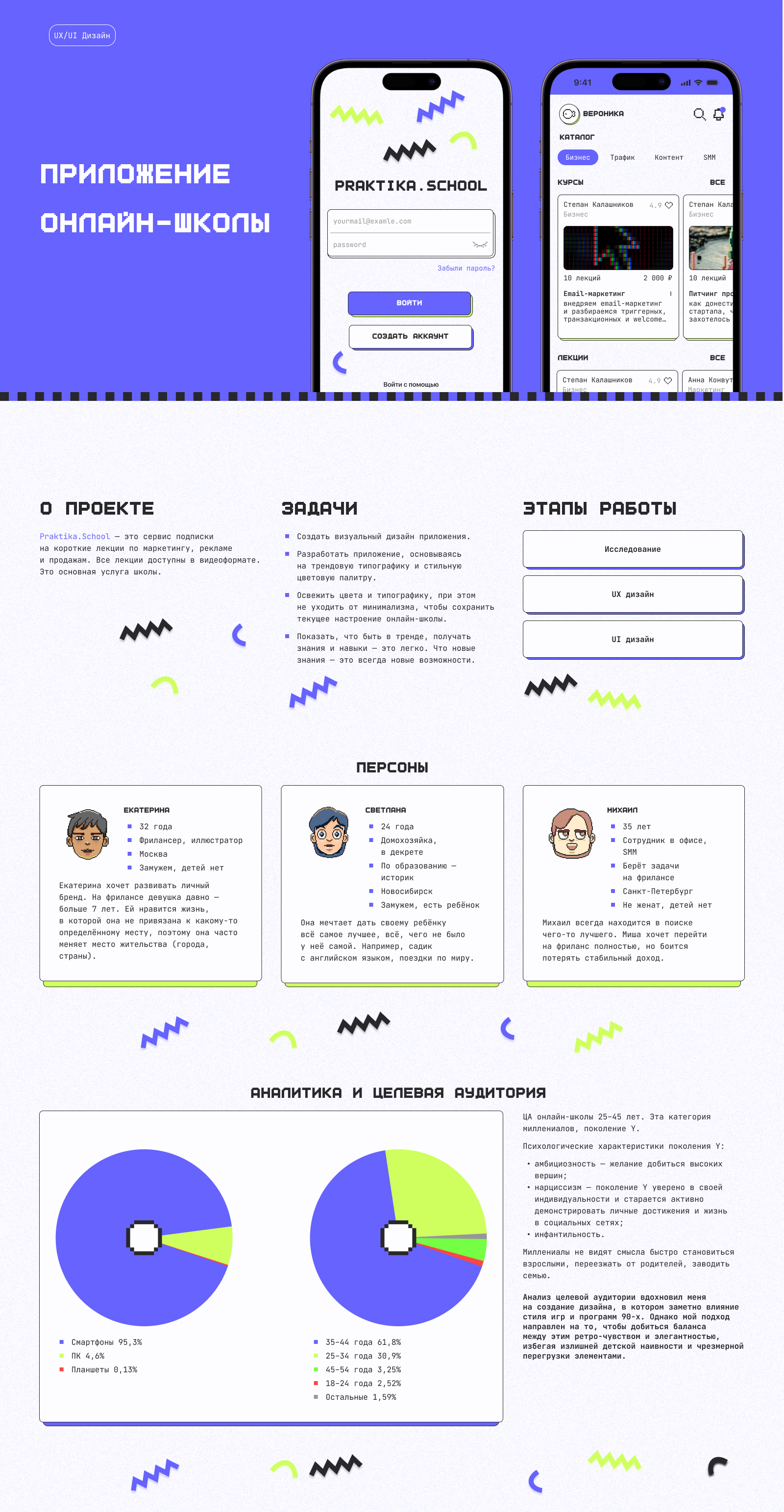 UX/UI дизайн приложения онлайн-школы — Изображение №1 — Интерфейсы на Dprofile