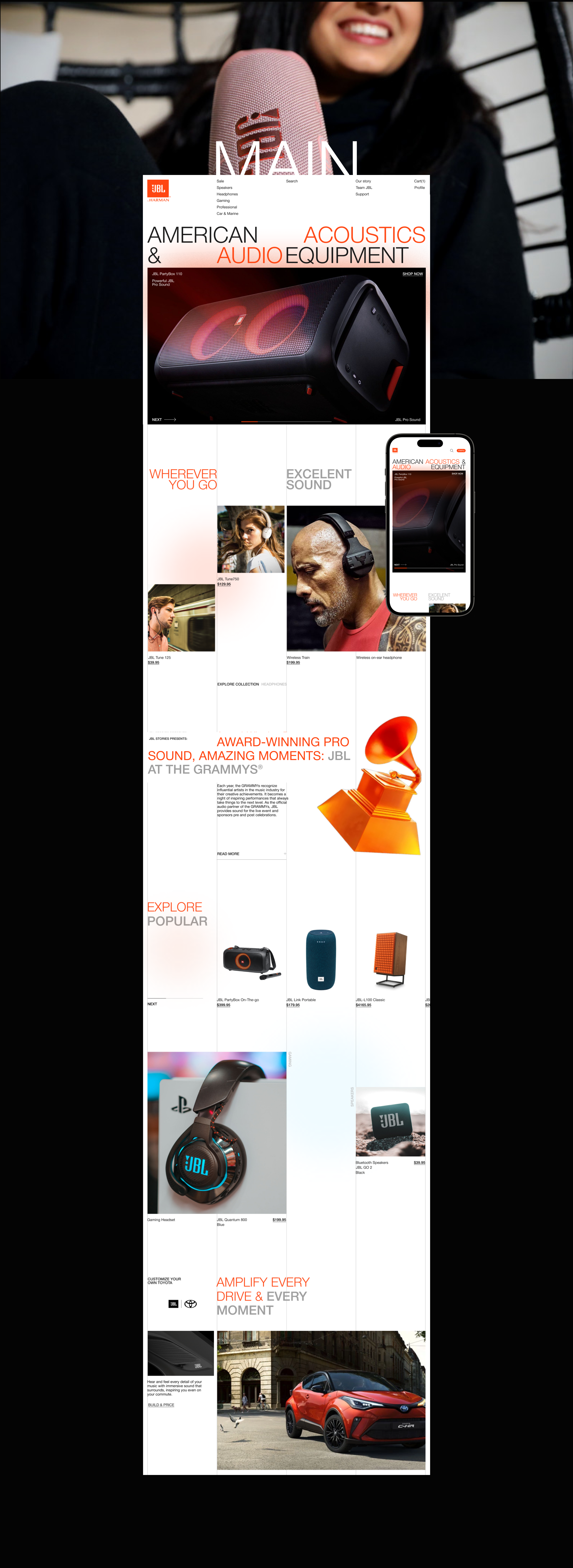 Jbl - Ecommerce redesign — Изображение №2 — Интерфейсы на Dprofile