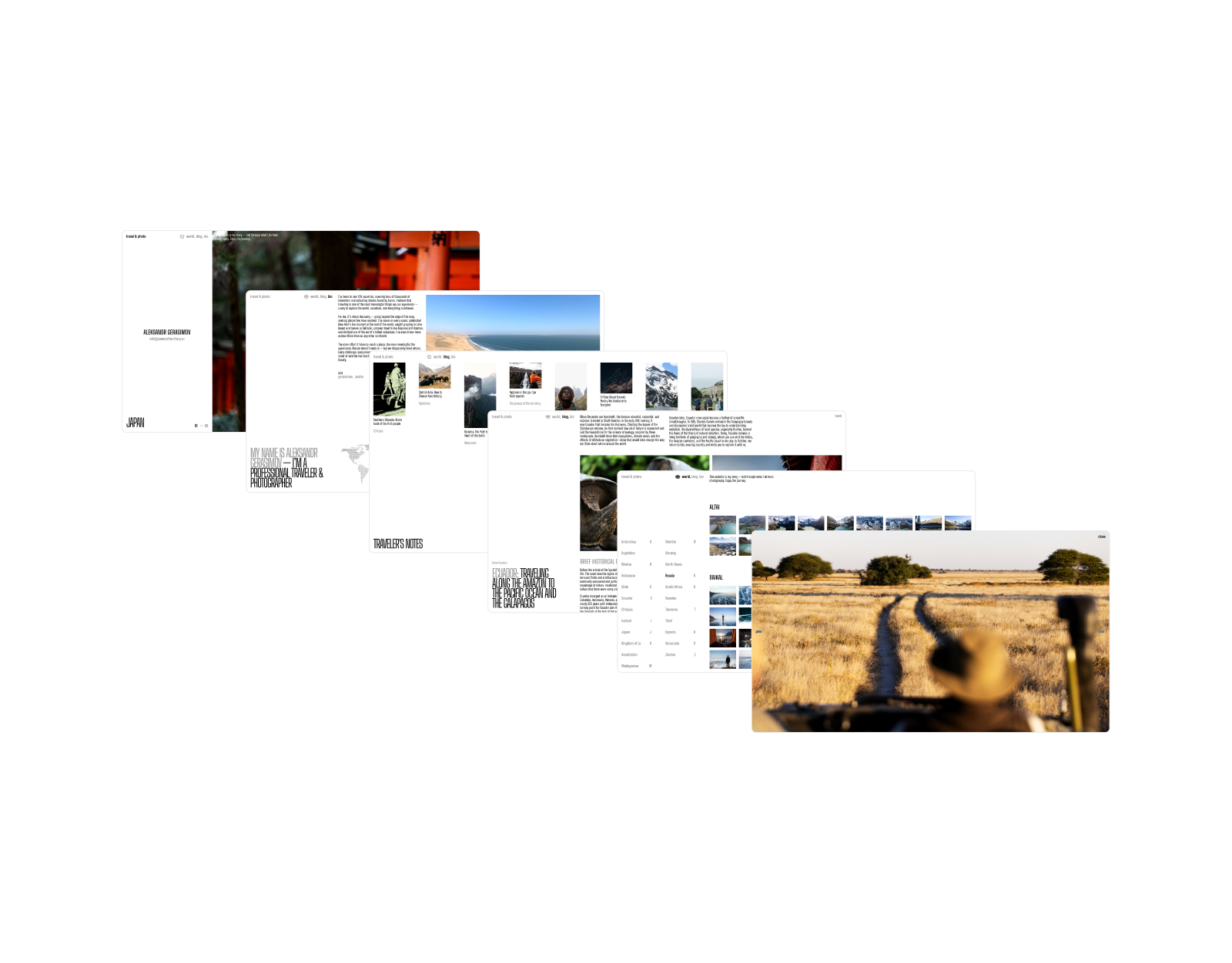 Travel&Photo портфолио — Изображение №13 — Интерфейсы на Dprofile