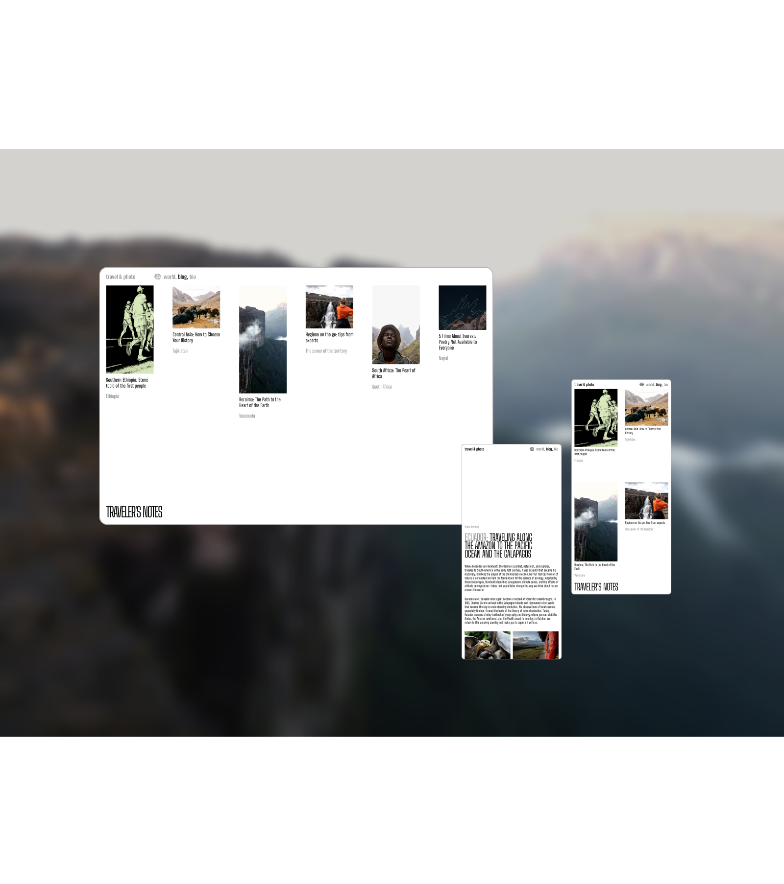 Travel&Photo портфолио — Изображение №11 — Интерфейсы на Dprofile
