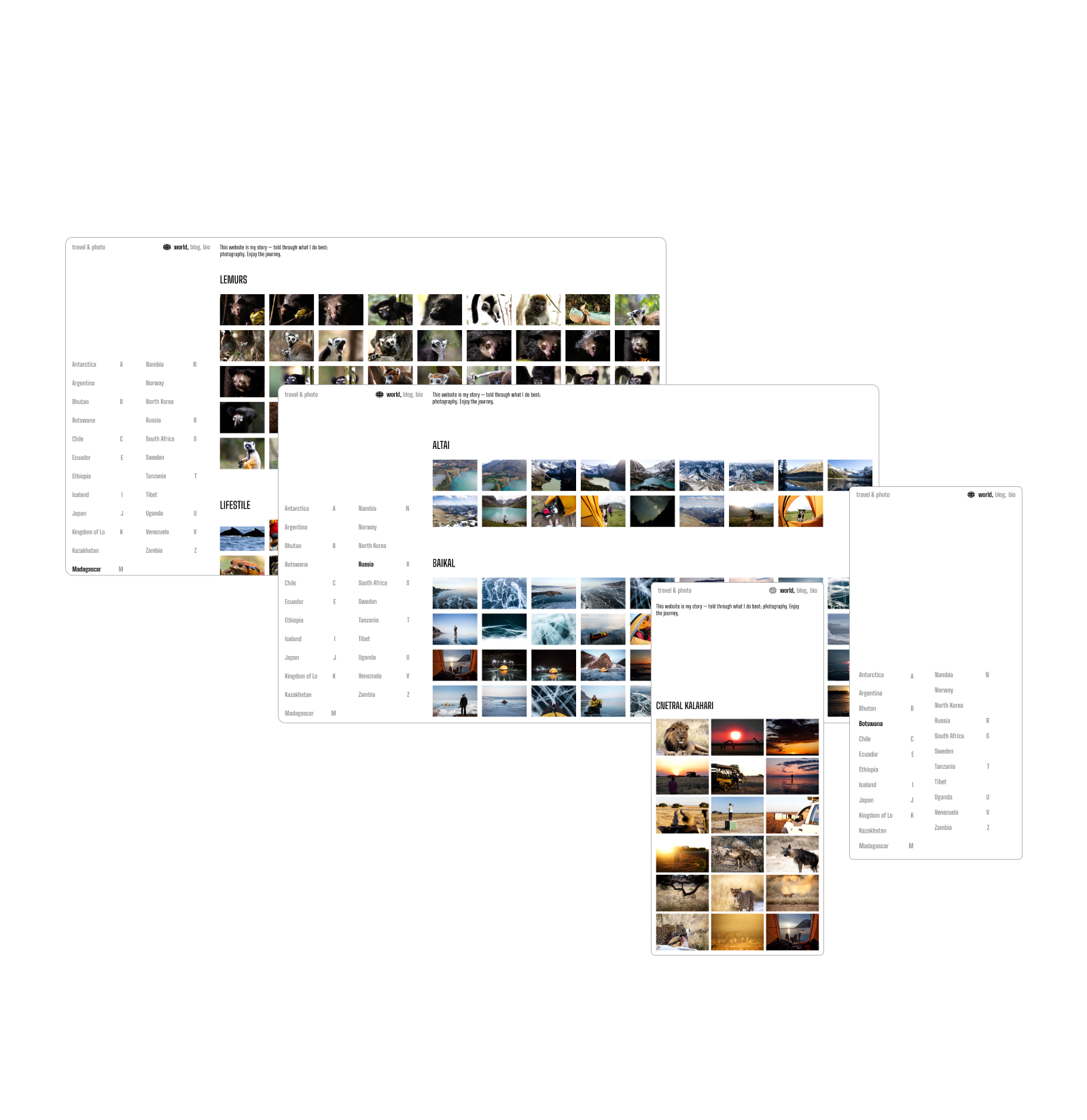 Travel&Photo портфолио — Изображение №4 — Интерфейсы на Dprofile