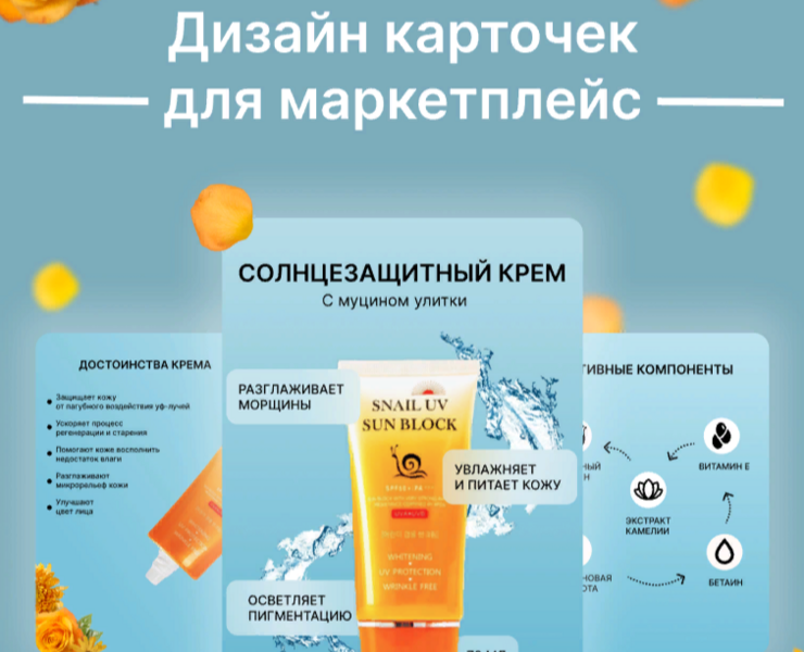 Дизайн карточек для маркетплейсов — Интерфейсы, Иллюстрация на Dprofile