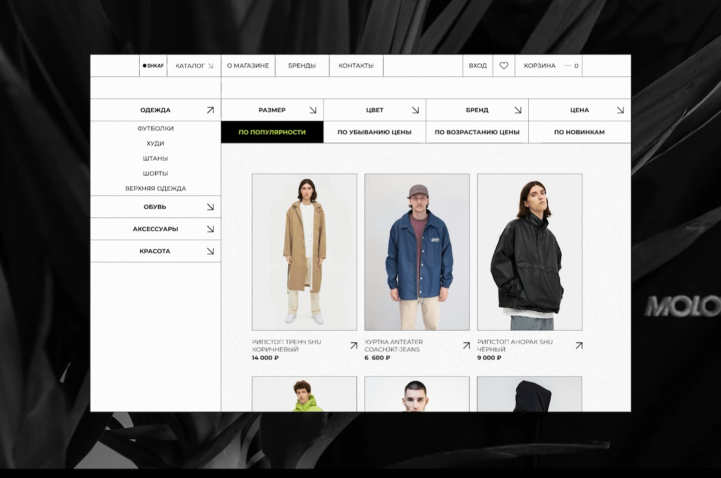 SHKAF | Online fashion store — Изображение №22 — Интерфейсы, Анимация на Dprofile