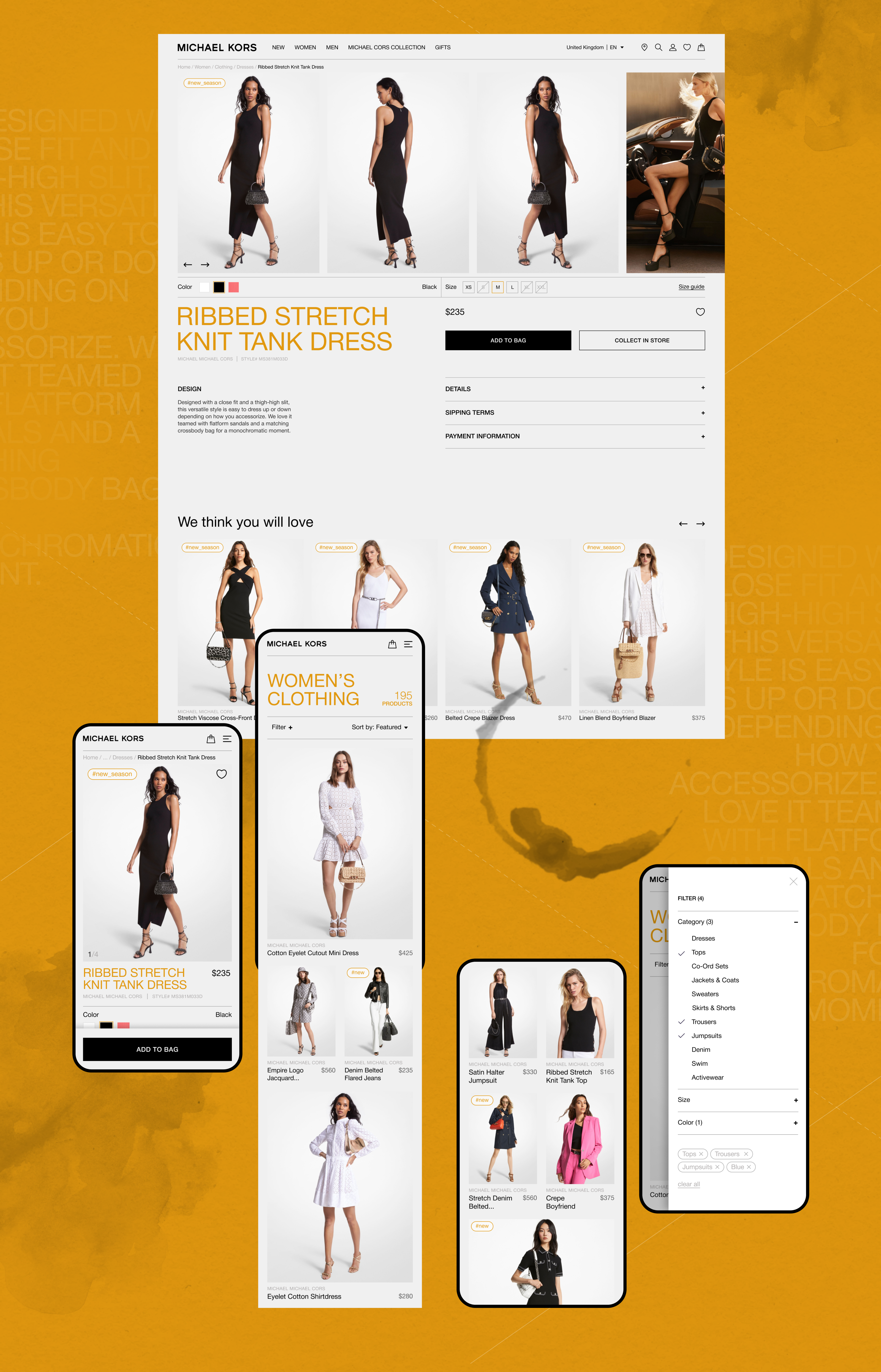 MICHAEL KORS | E-commerce Concept Redesign — Изображение №7 — Интерфейсы на Dprofile
