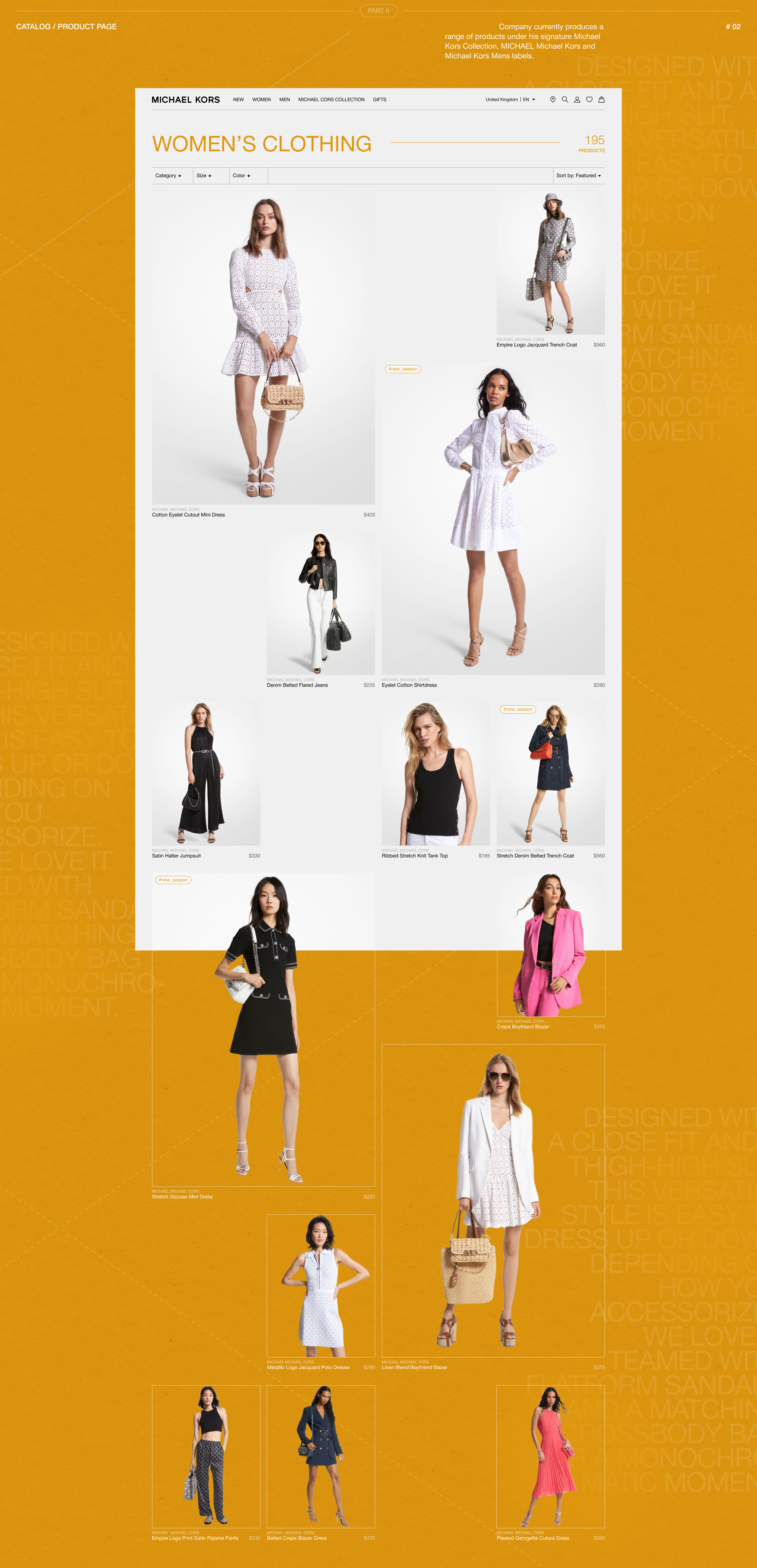 MICHAEL KORS | E-commerce Concept Redesign — Изображение №5 — Интерфейсы на Dprofile