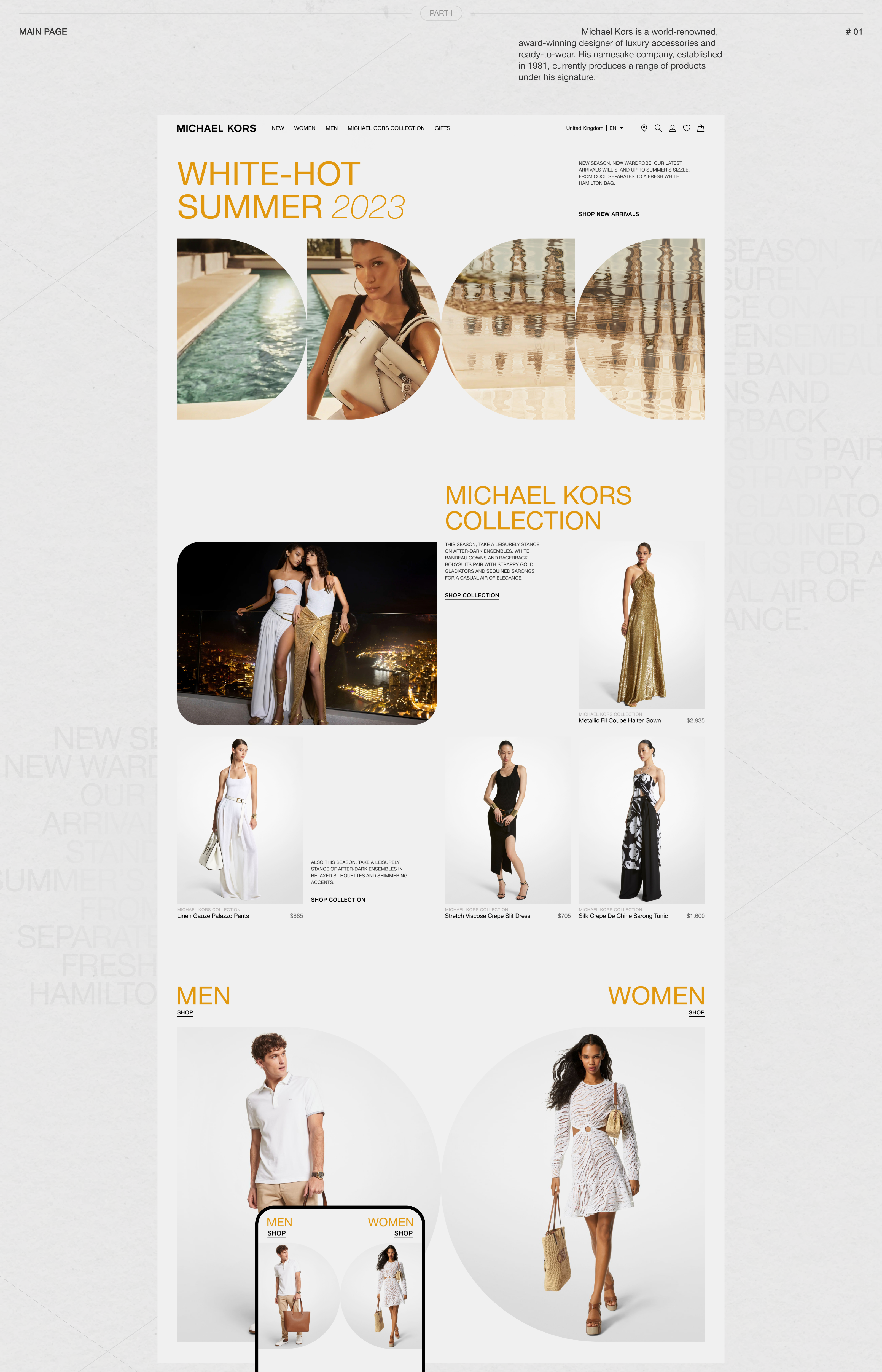 MICHAEL KORS | E-commerce Concept Redesign — Изображение №2 — Интерфейсы на Dprofile