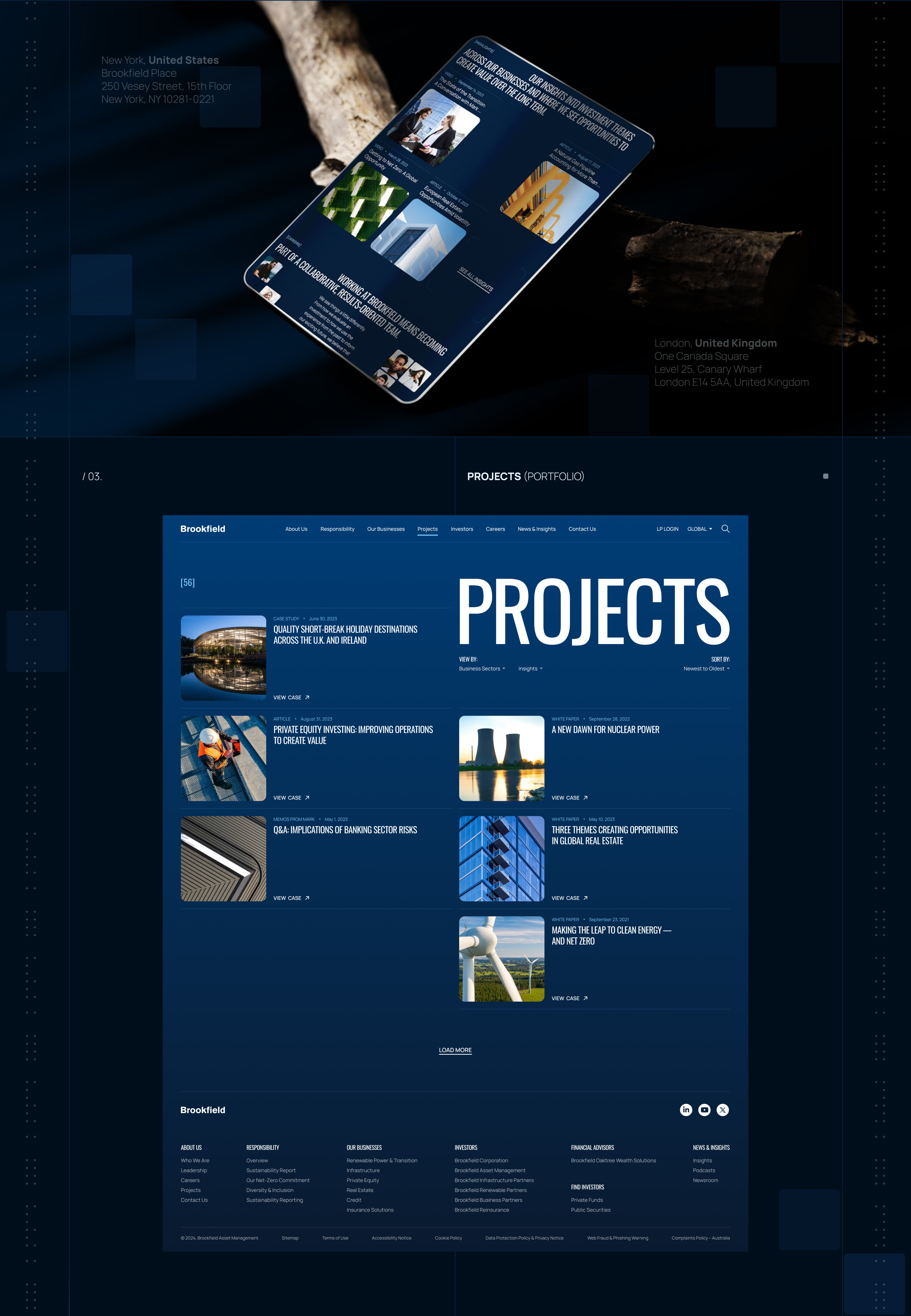 Brookfield | Corporate website redesign — Изображение №4 — Интерфейсы, Брендинг на Dprofile