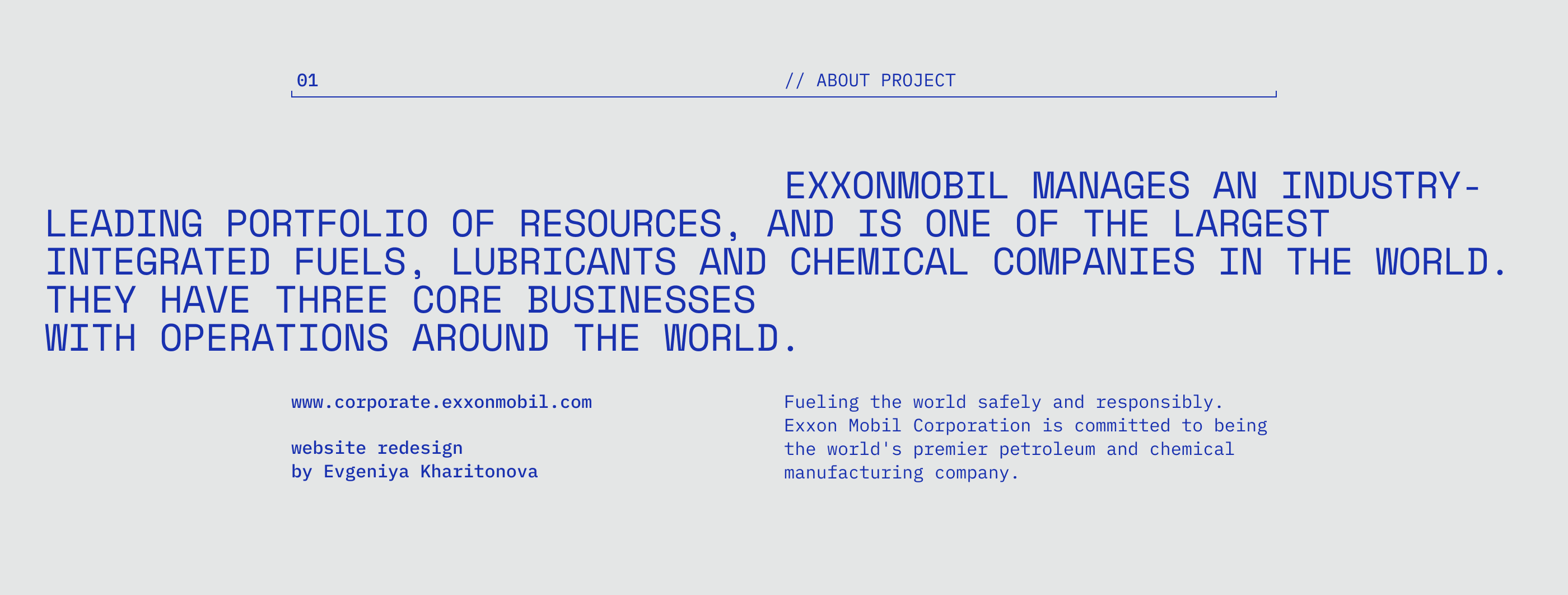ExxonMobil | Corporate website redesign — Изображение №2 — Интерфейсы на Dprofile