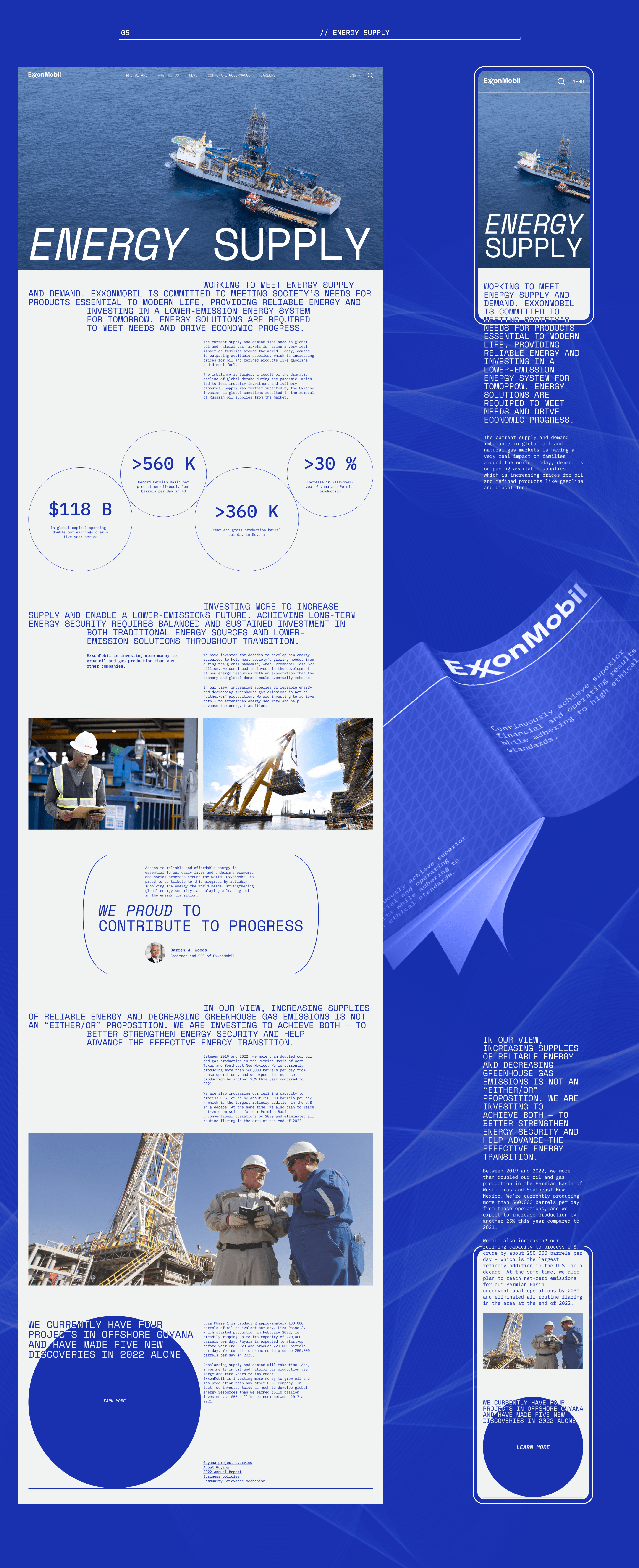 ExxonMobil | Corporate website redesign — Изображение №9 — Интерфейсы на Dprofile