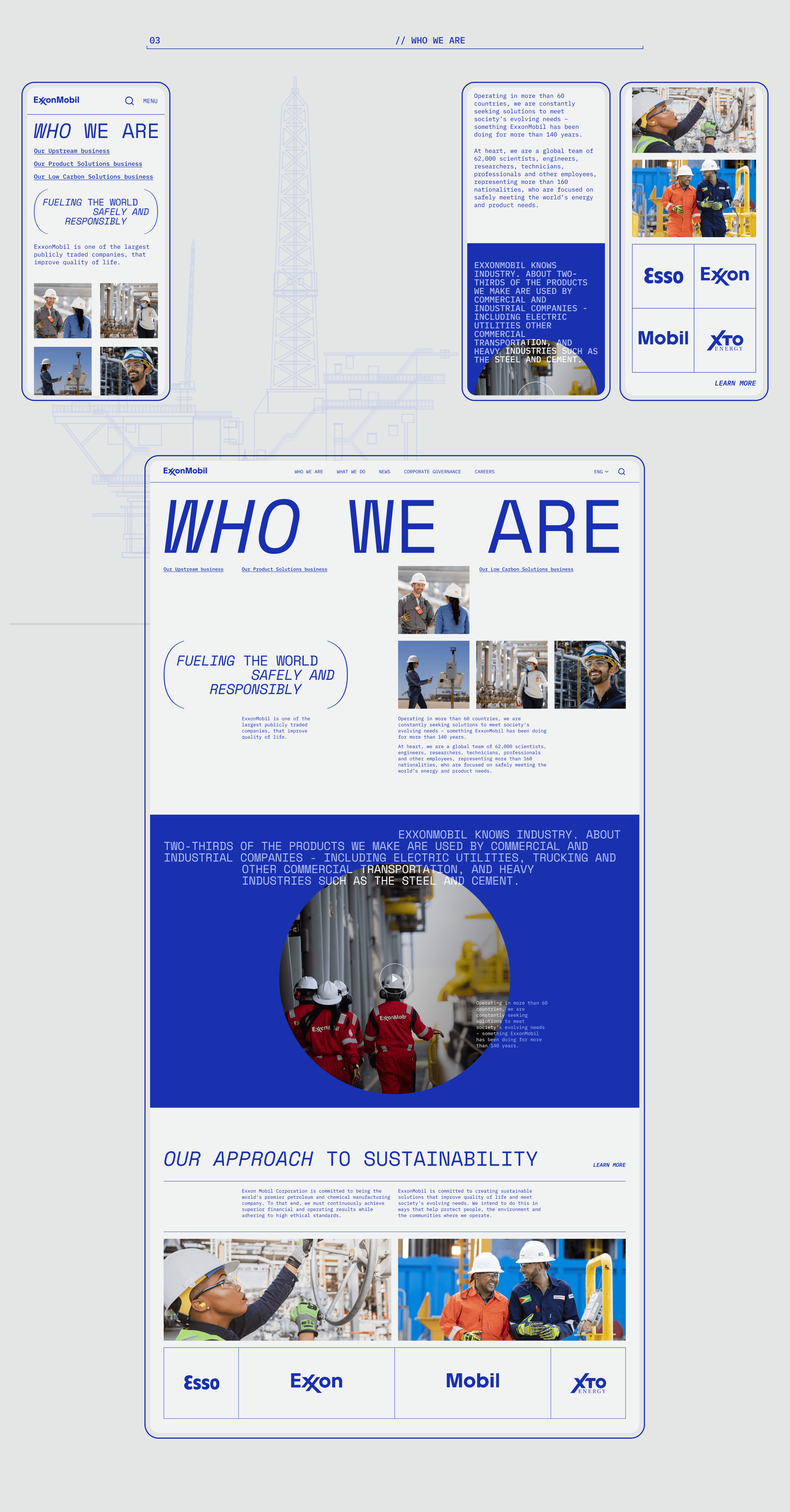 ExxonMobil | Corporate website redesign — Изображение №5 — Интерфейсы на Dprofile