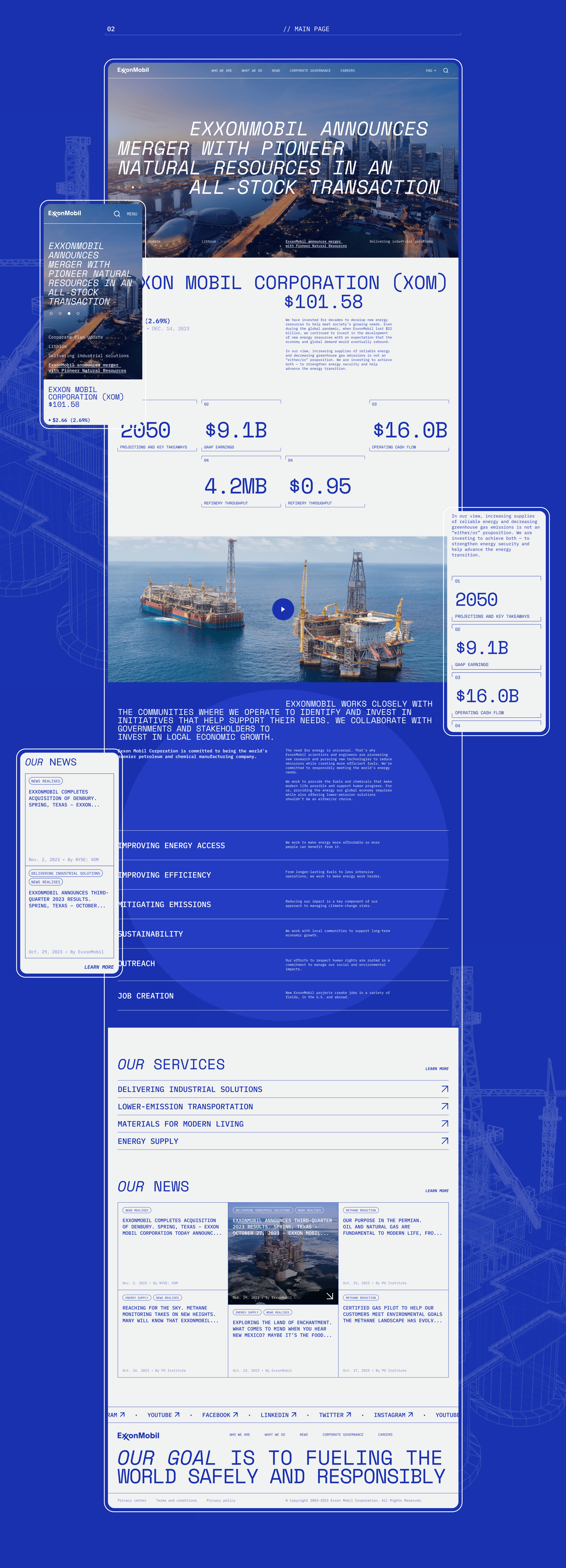 ExxonMobil | Corporate website redesign — Изображение №3 — Интерфейсы на Dprofile