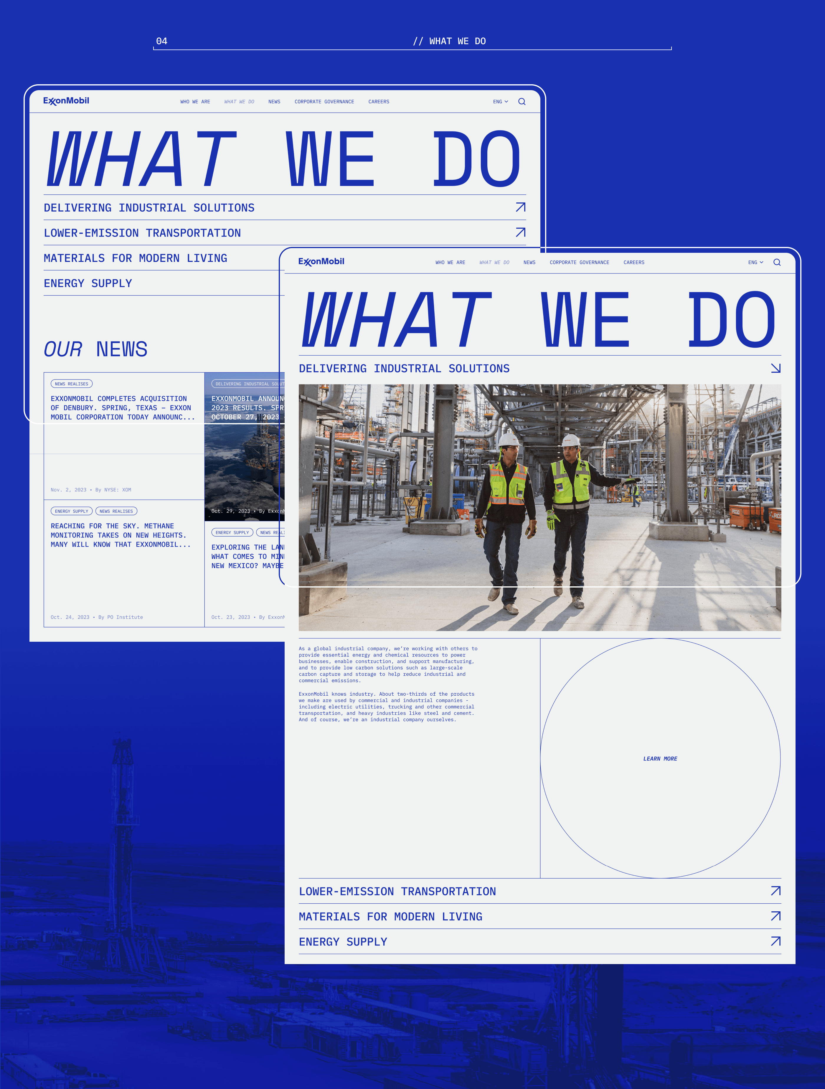 ExxonMobil | Corporate website redesign — Изображение №8 — Интерфейсы на Dprofile