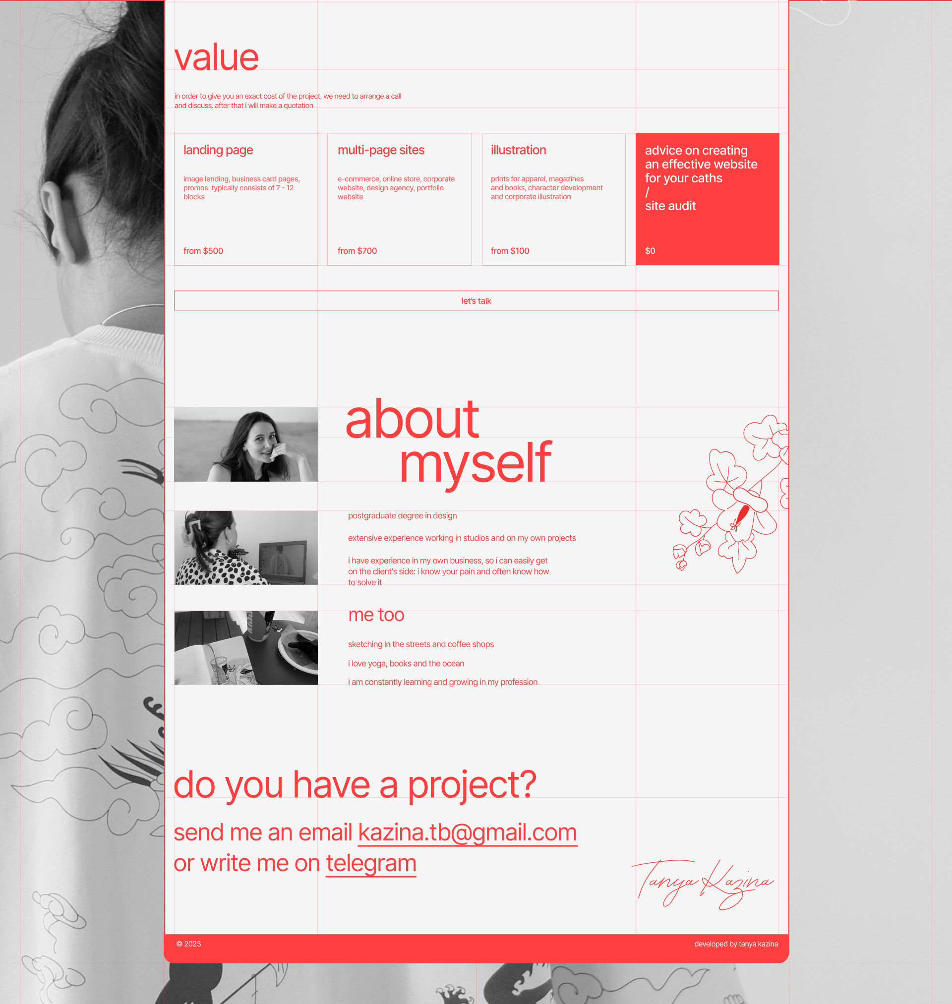 Personal portfolio website — Изображение №8 — Интерфейсы, Иллюстрация на Dprofile