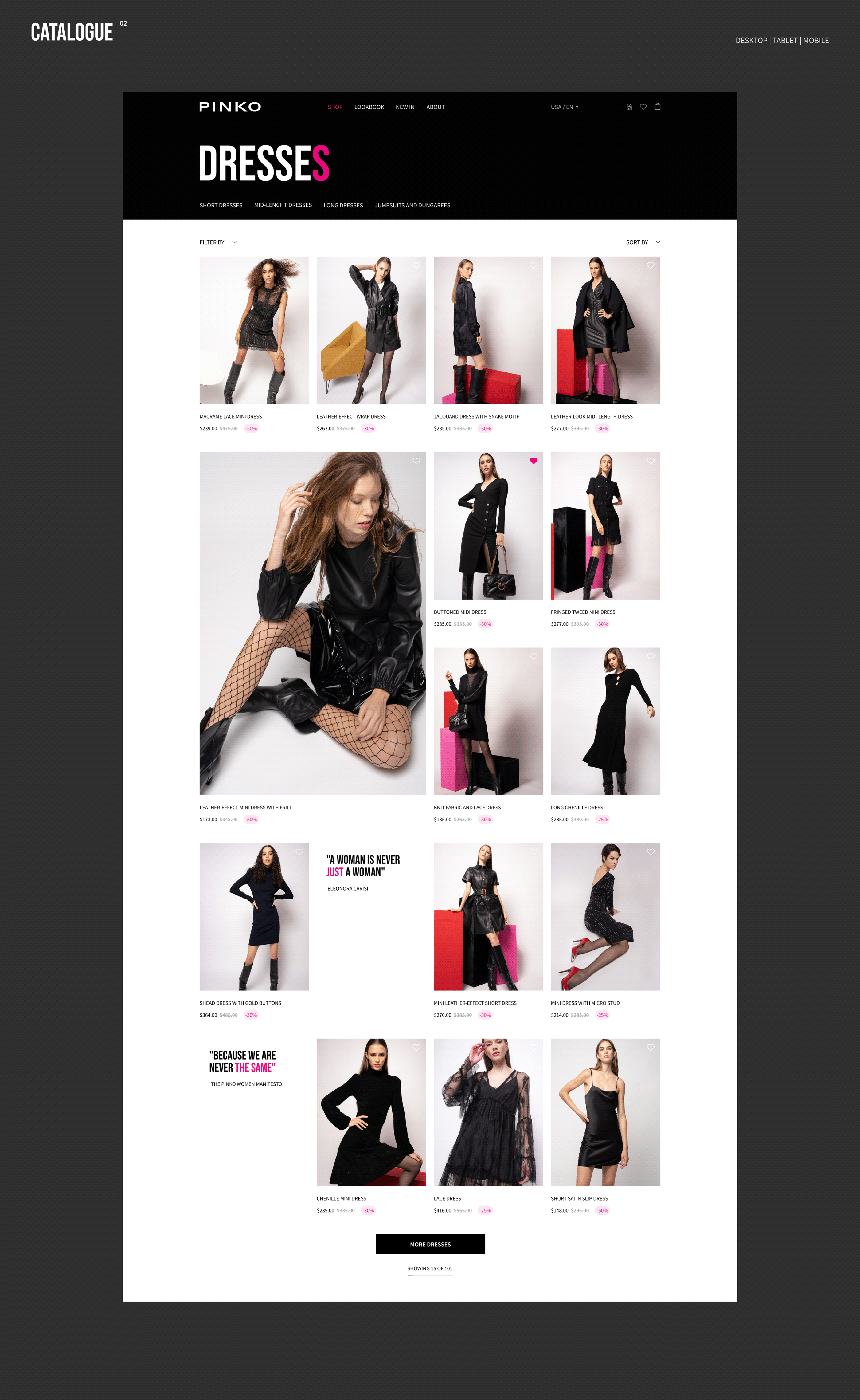 PINKO | E-commerce Redesign — Изображение №4 — Интерфейсы на Dprofile