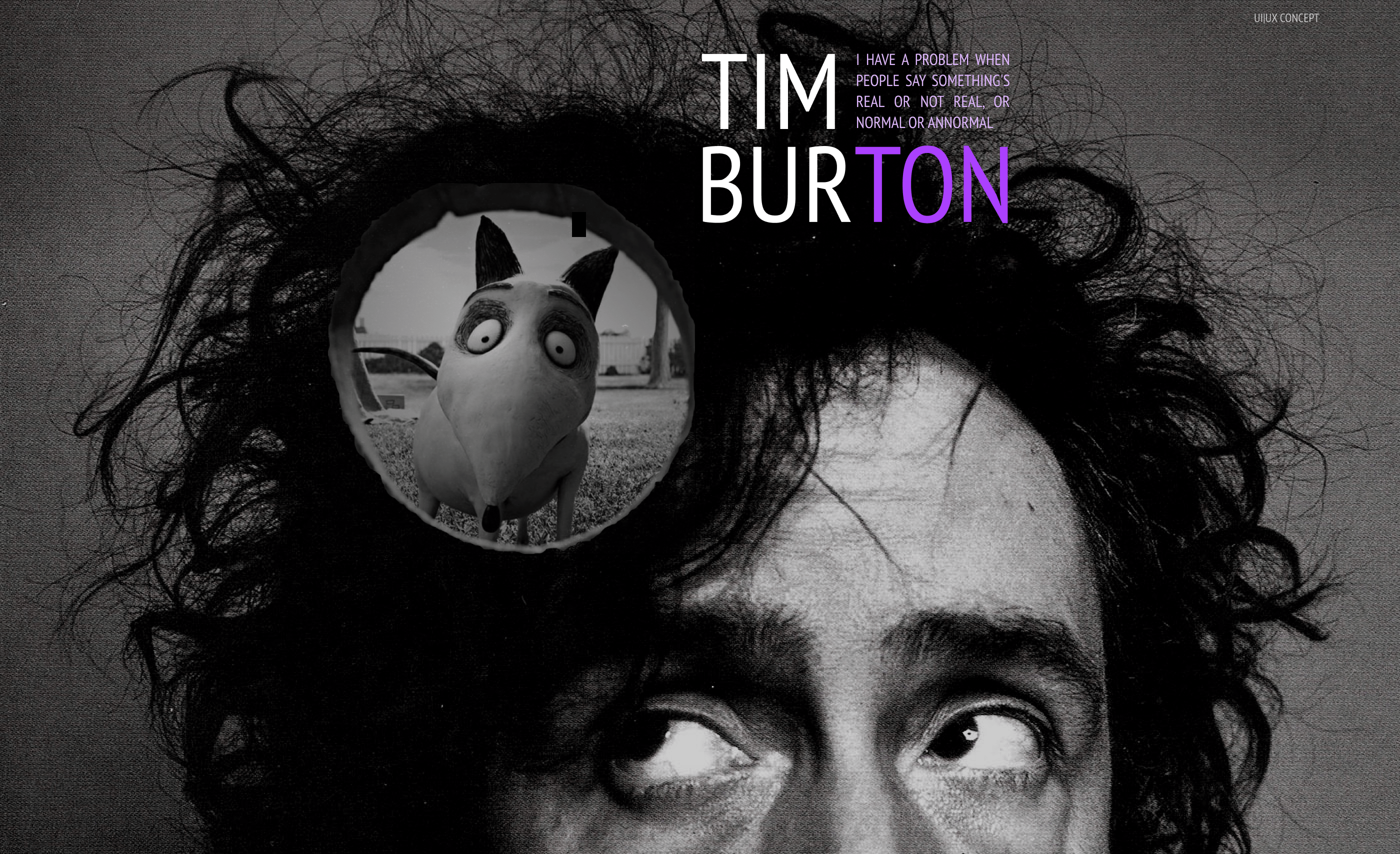 TIM BURTON | Redesign concept — Изображение №1 — Интерфейсы на Dprofile