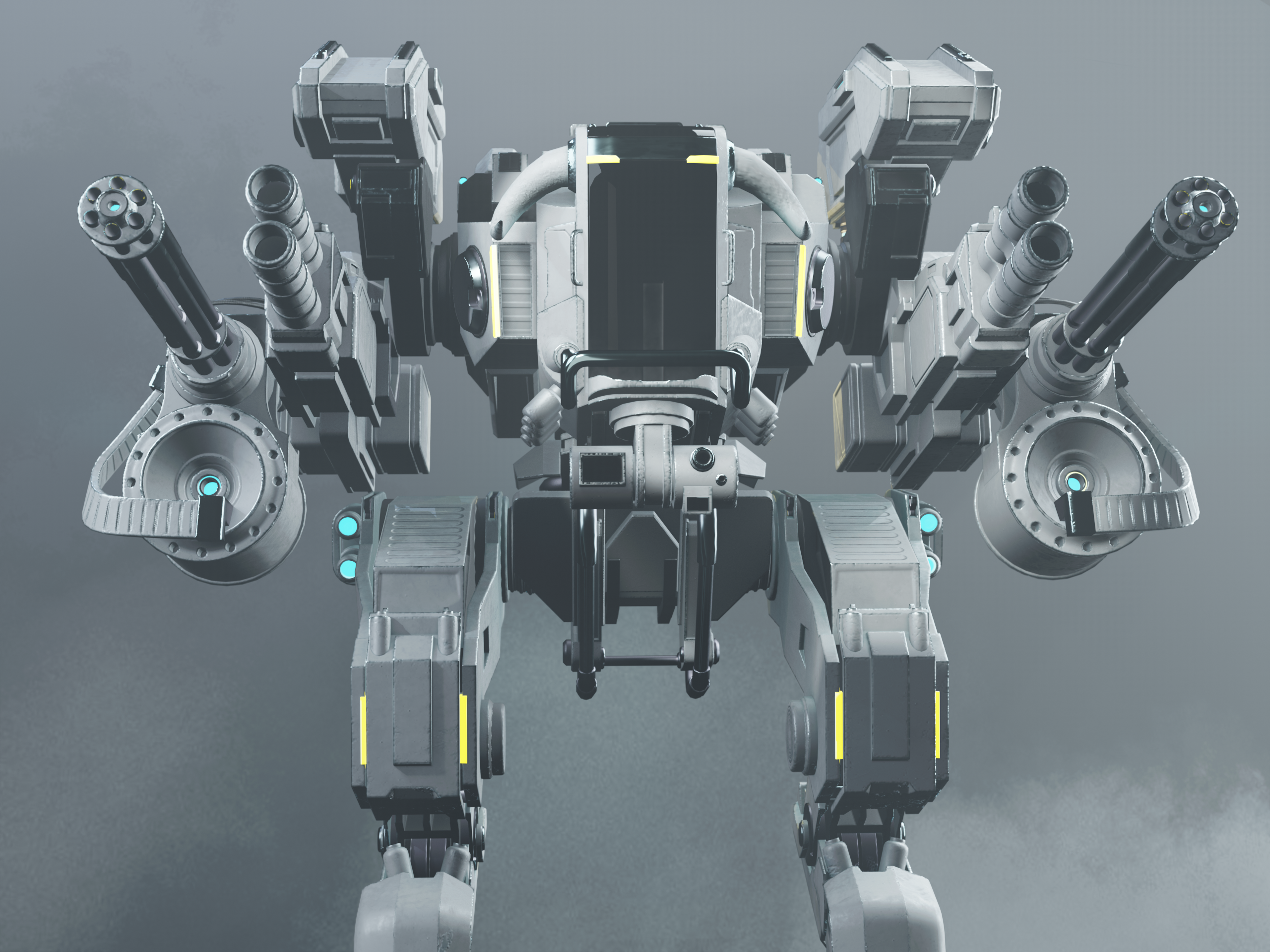 Hard surface 3D mech / Blender / Substance Painter — Изображение №1 — 3D на Dprofile