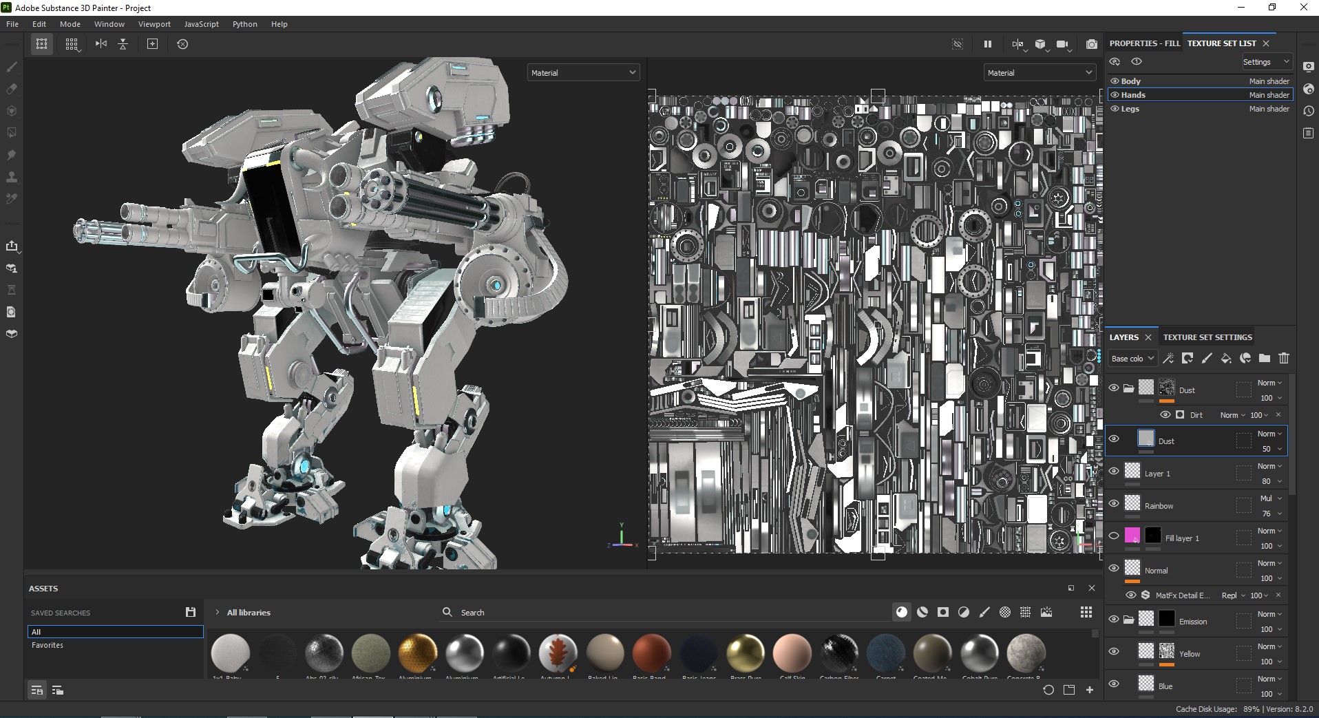 Hard surface 3D mech / Blender / Substance Painter — Изображение №6 — 3D на Dprofile