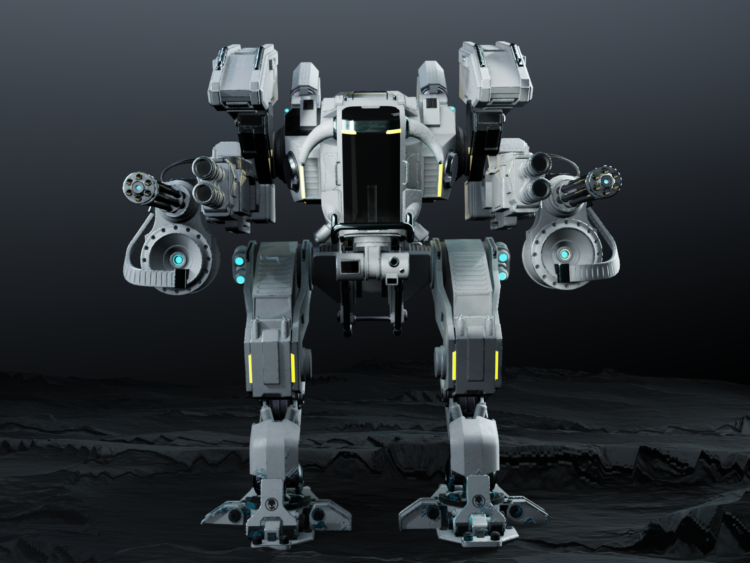 Hard surface 3D mech / Blender / Substance Painter — Изображение №5 — 3D на Dprofile