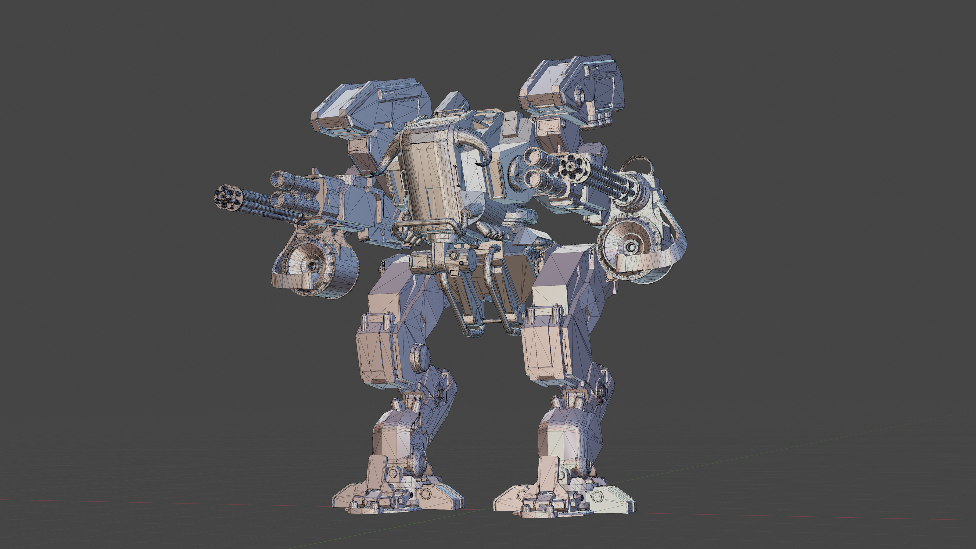 Hard surface 3D mech / Blender / Substance Painter — Изображение №7 — 3D на Dprofile