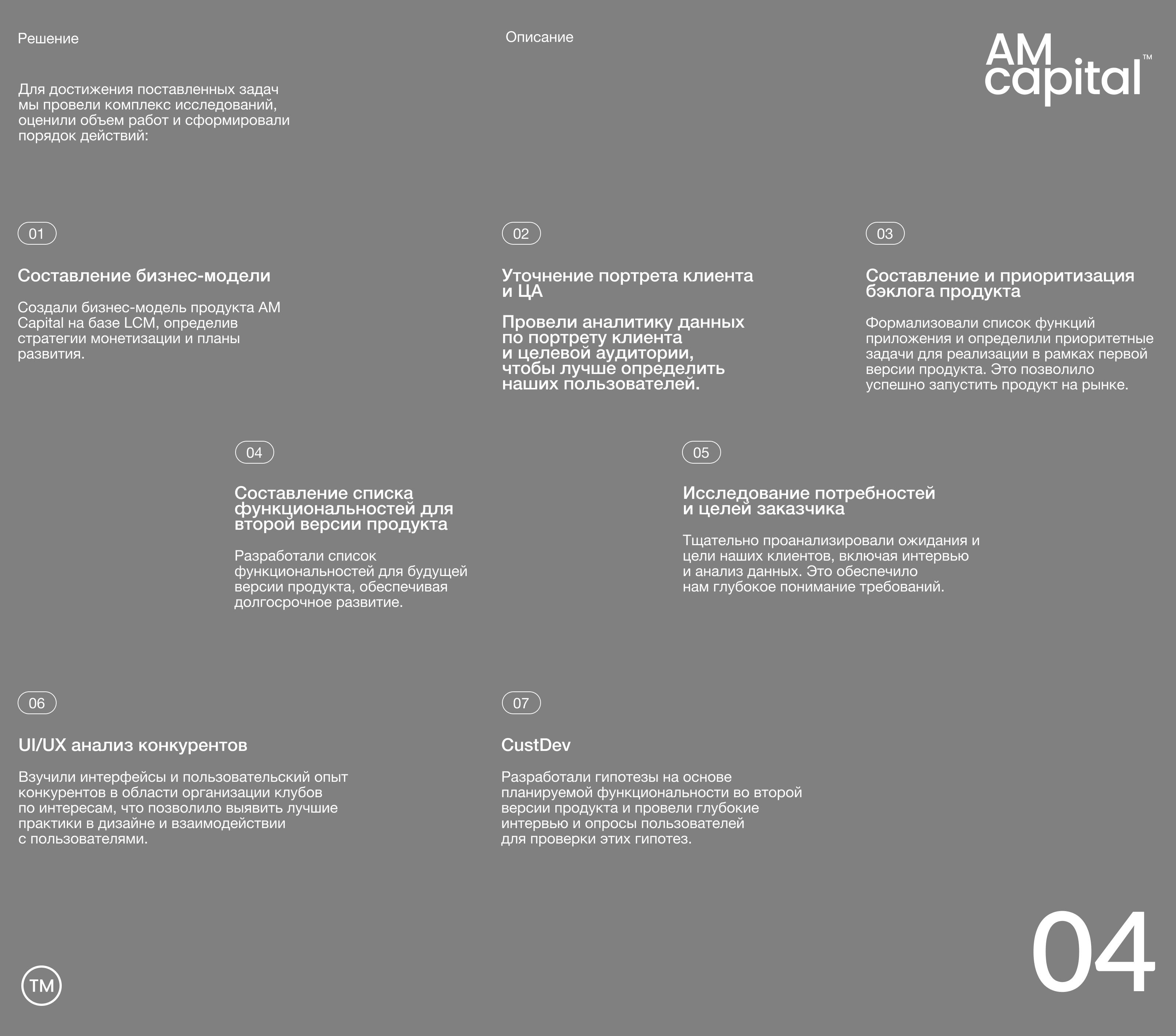 AM Capital — инвестиционный холдинг — Изображение №7 — Интерфейсы на Dprofile