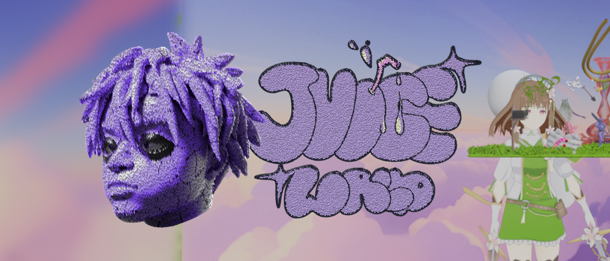 Juice WRLD (merch, logo and imaginary 3d scene) — Изображение №3 — Брендинг, 3D на Dprofile