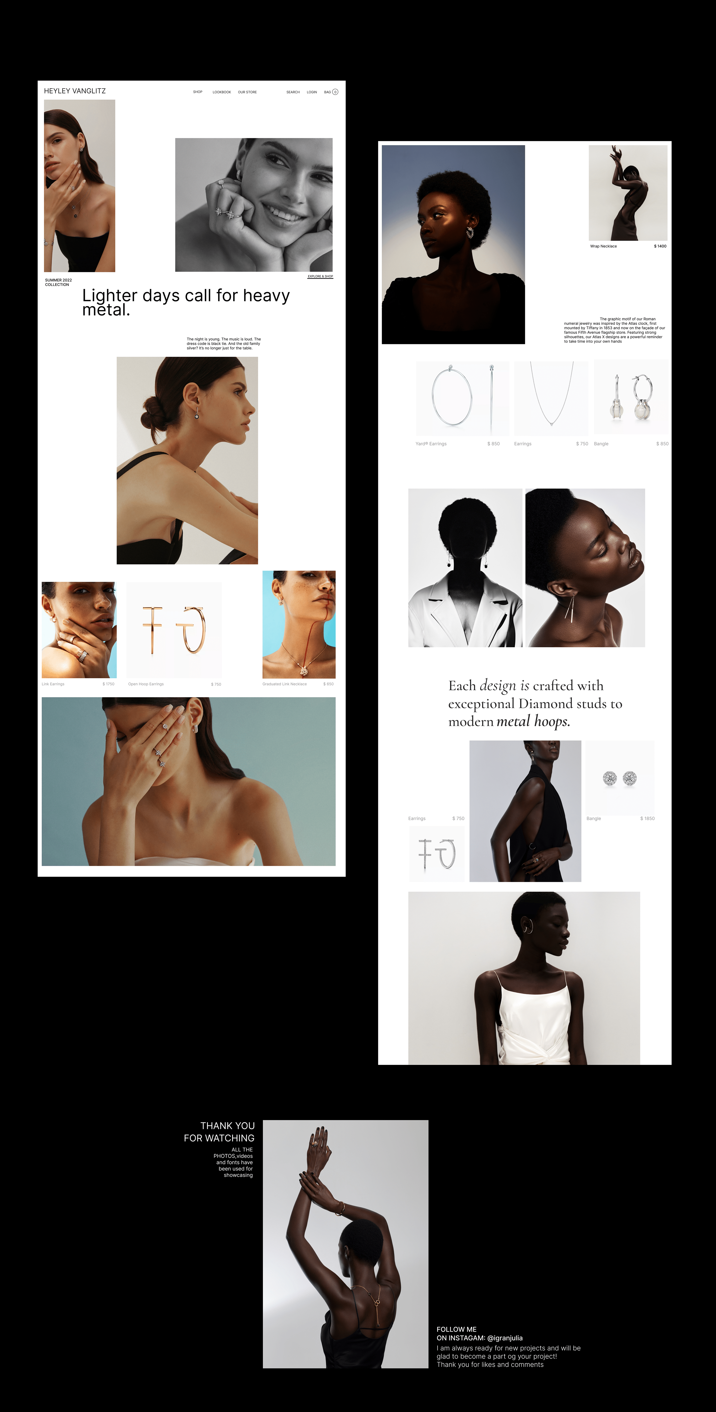 Heyley Vanglitz e-commerce — Изображение №7 — Брендинг, Интерфейсы на Dprofile