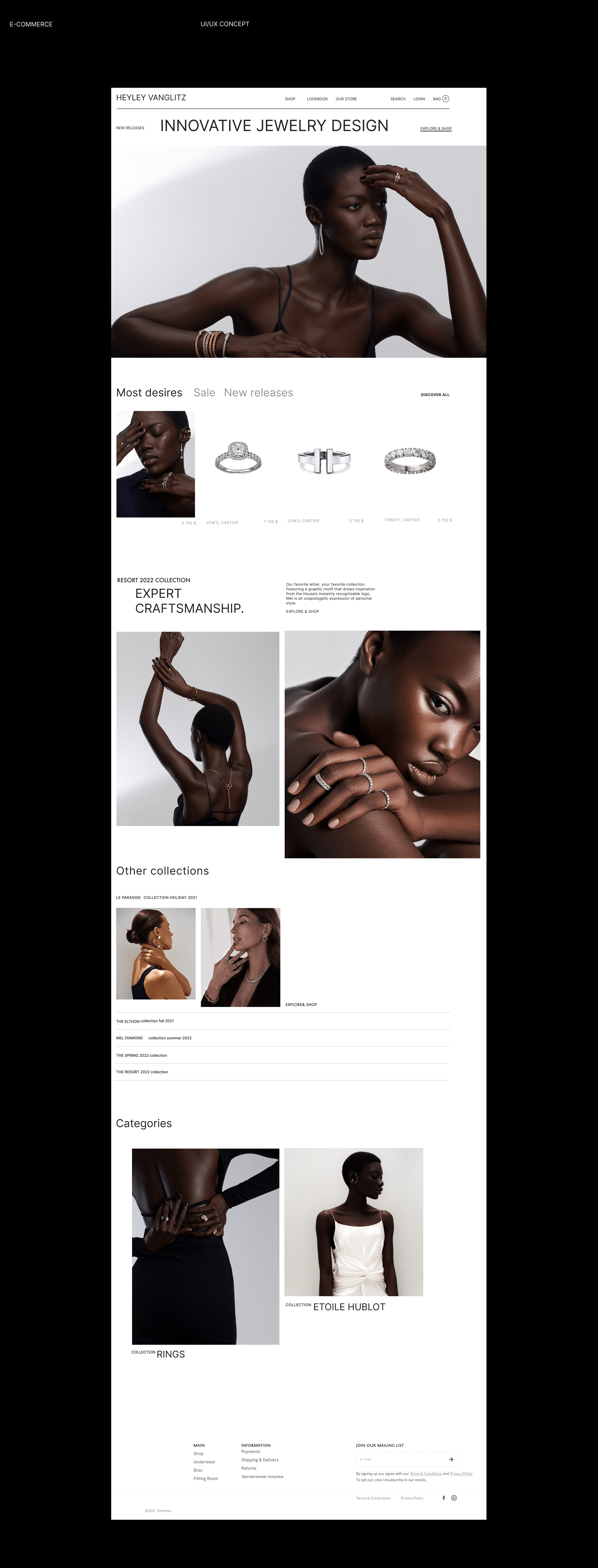 Heyley Vanglitz e-commerce — Изображение №2 — Брендинг, Интерфейсы на Dprofile