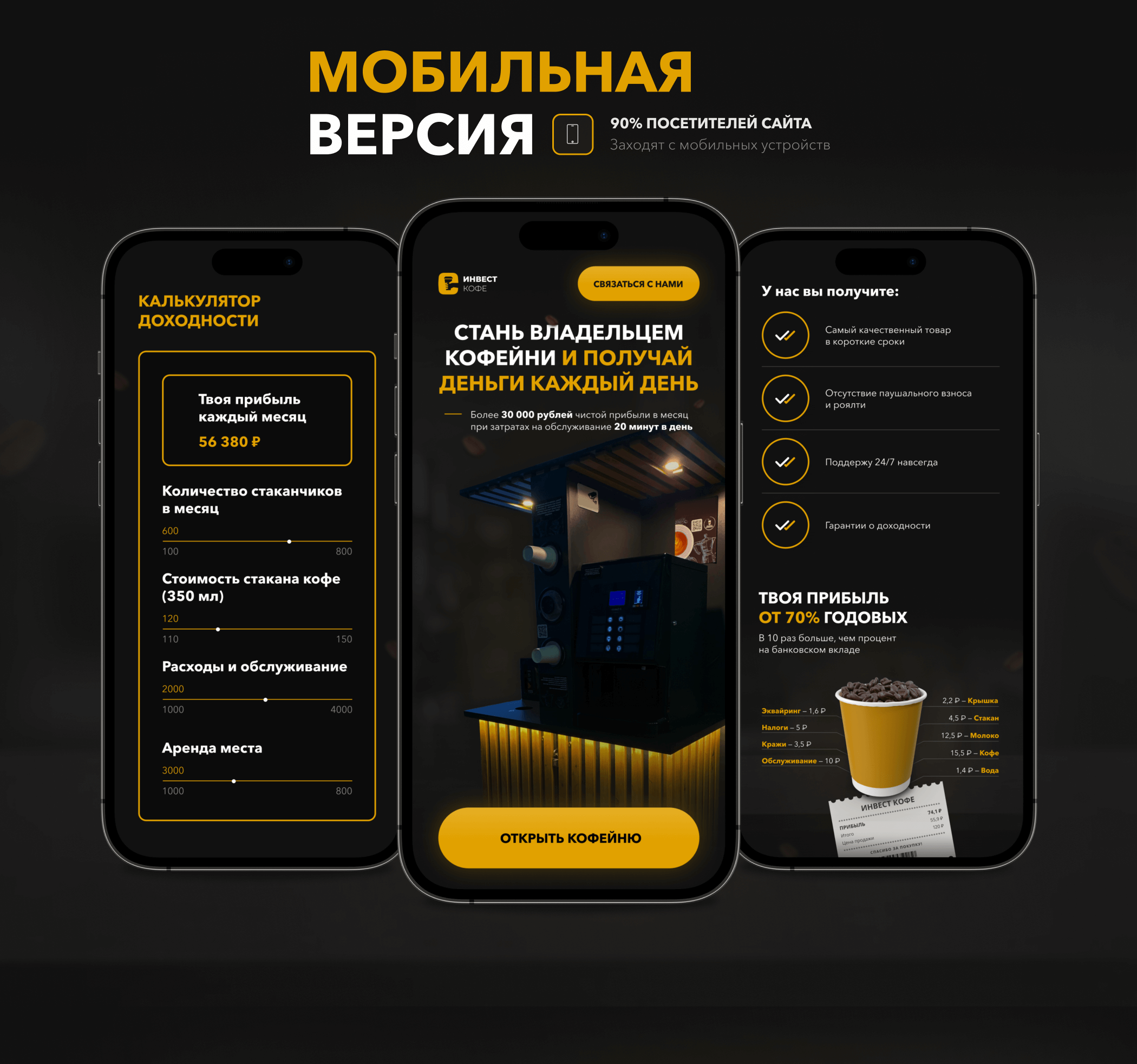 Landing page for coffeeshop | Сайт для кофейни — Изображение №10 — Интерфейсы, Маркетинг на Dprofile