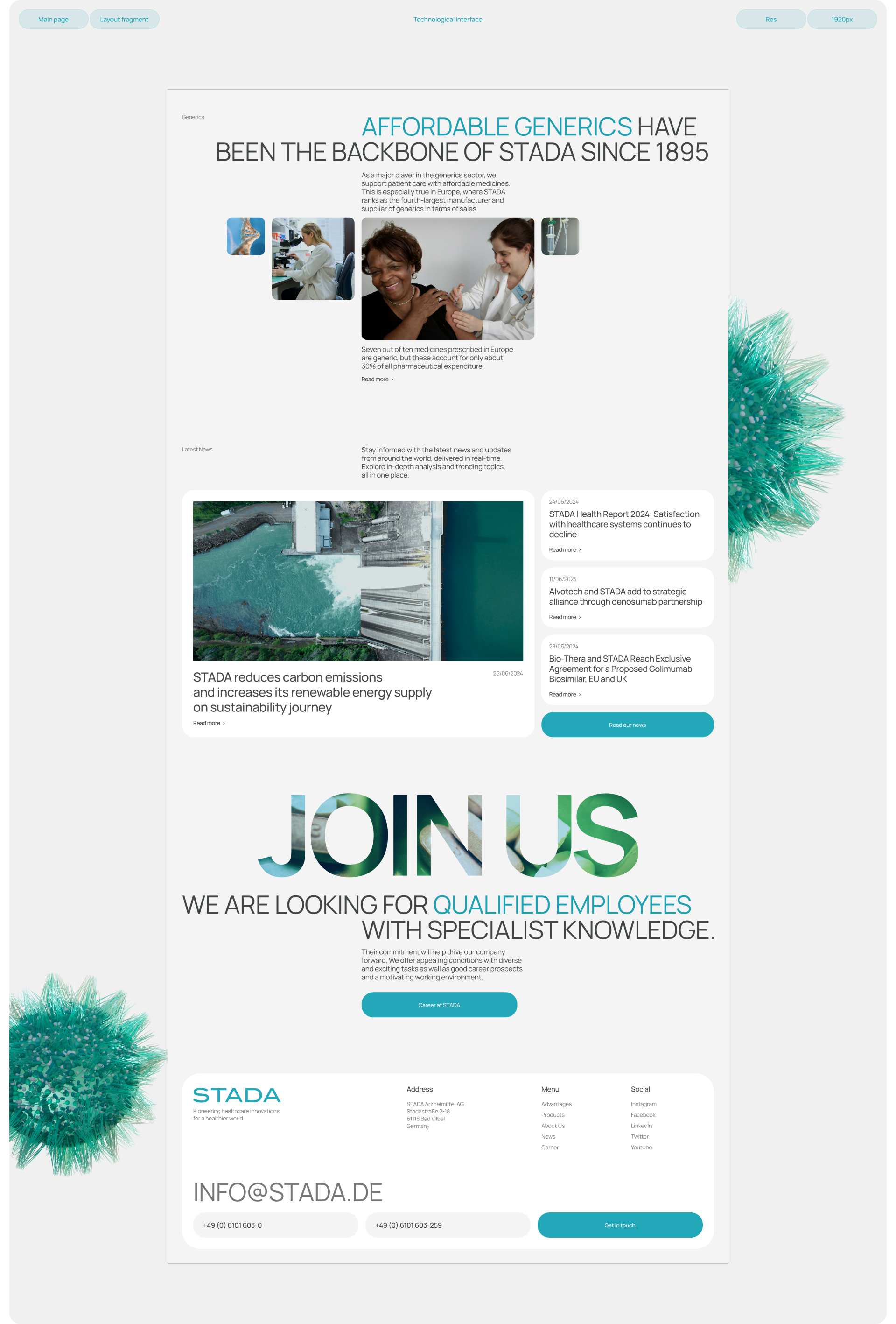 STADA | Corporate Website Redesign — Изображение №5 — Интерфейсы, Иллюстрация на Dprofile