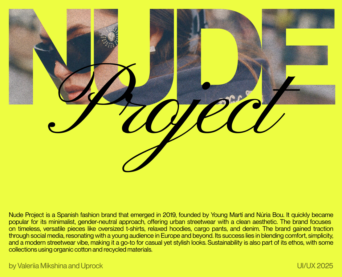 Nude Project | E-commerce Redesign — Интерфейсы, Анимация на Dprofile