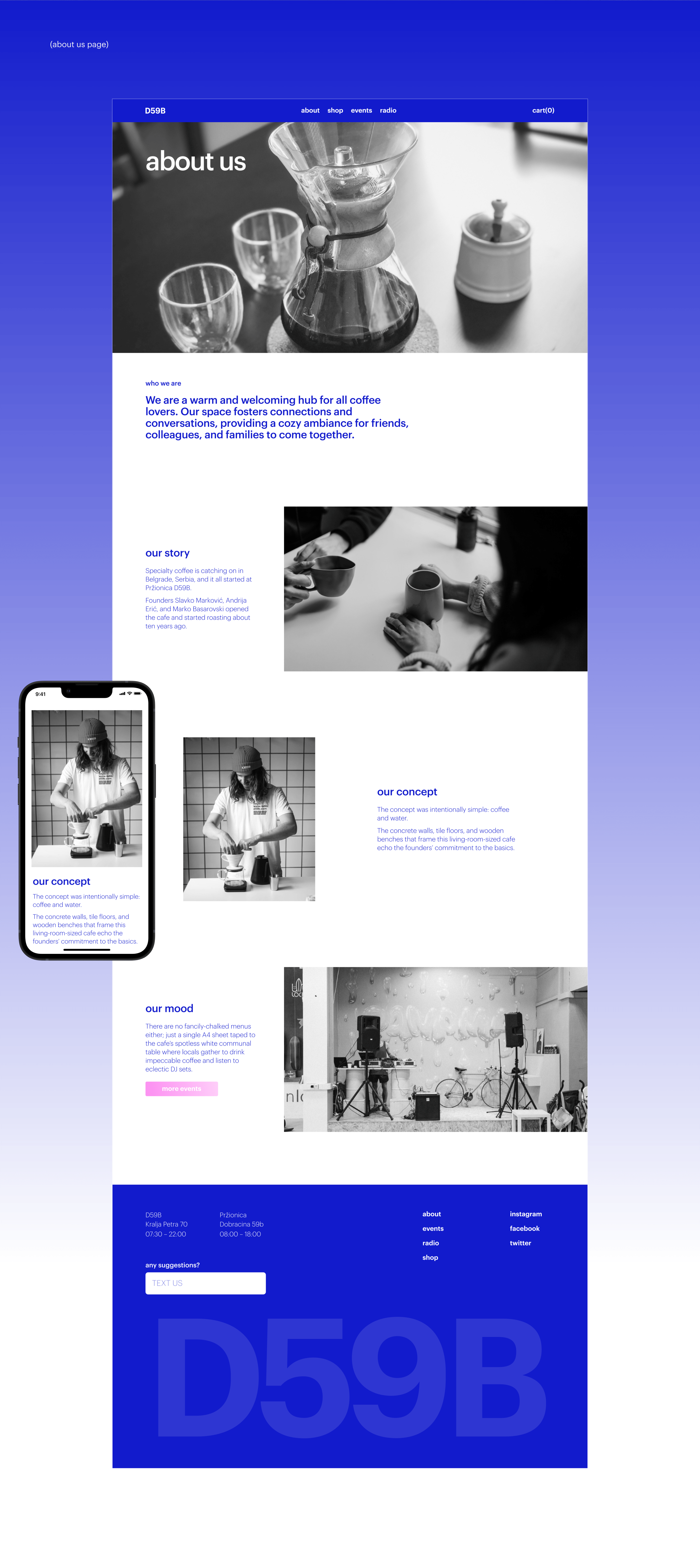 D59B Coffee shop | E-commerce website — Изображение №7 — Интерфейсы на Dprofile