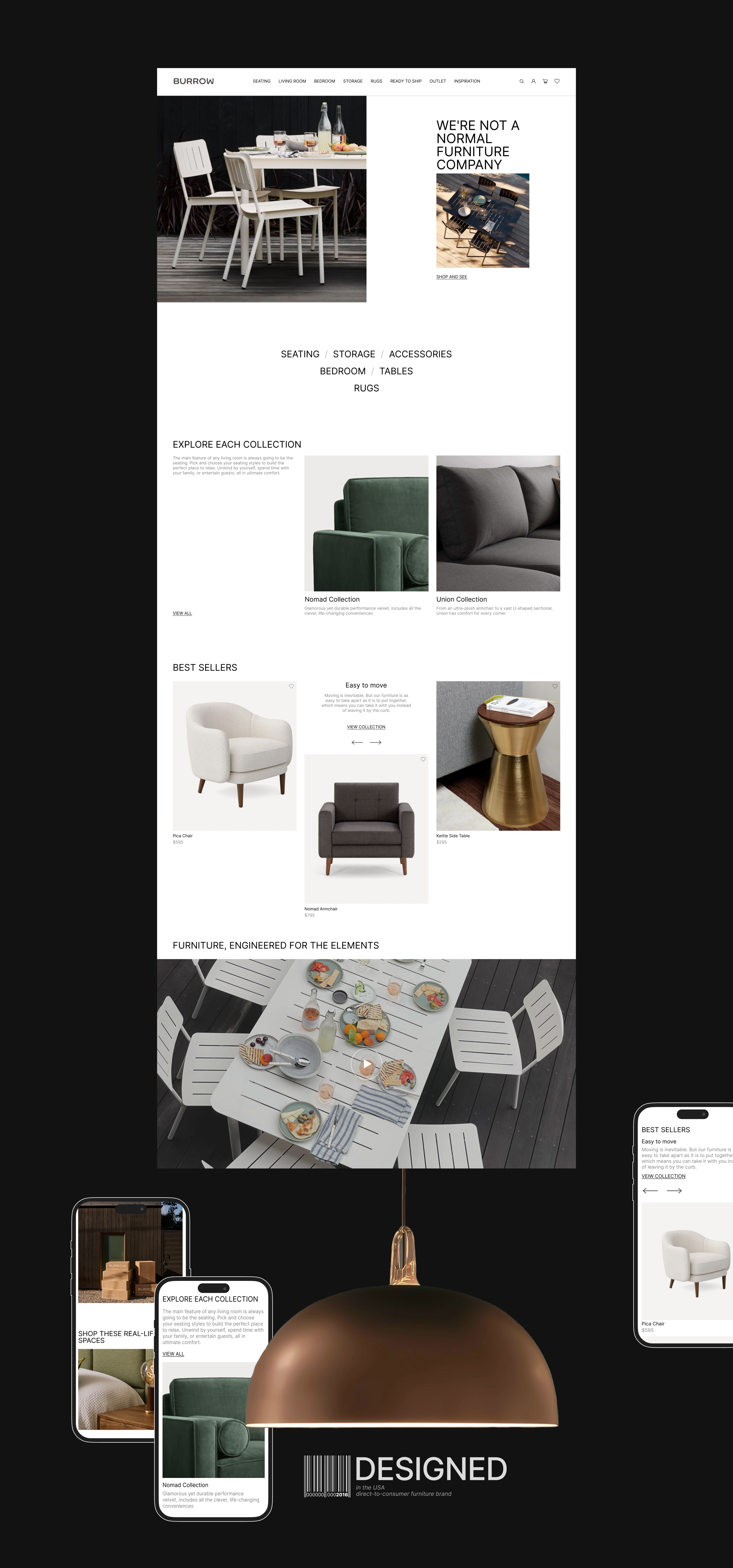 BURROW | E-commerce Redesign — Изображение №2 — Интерфейсы, Маркетинг на Dprofile