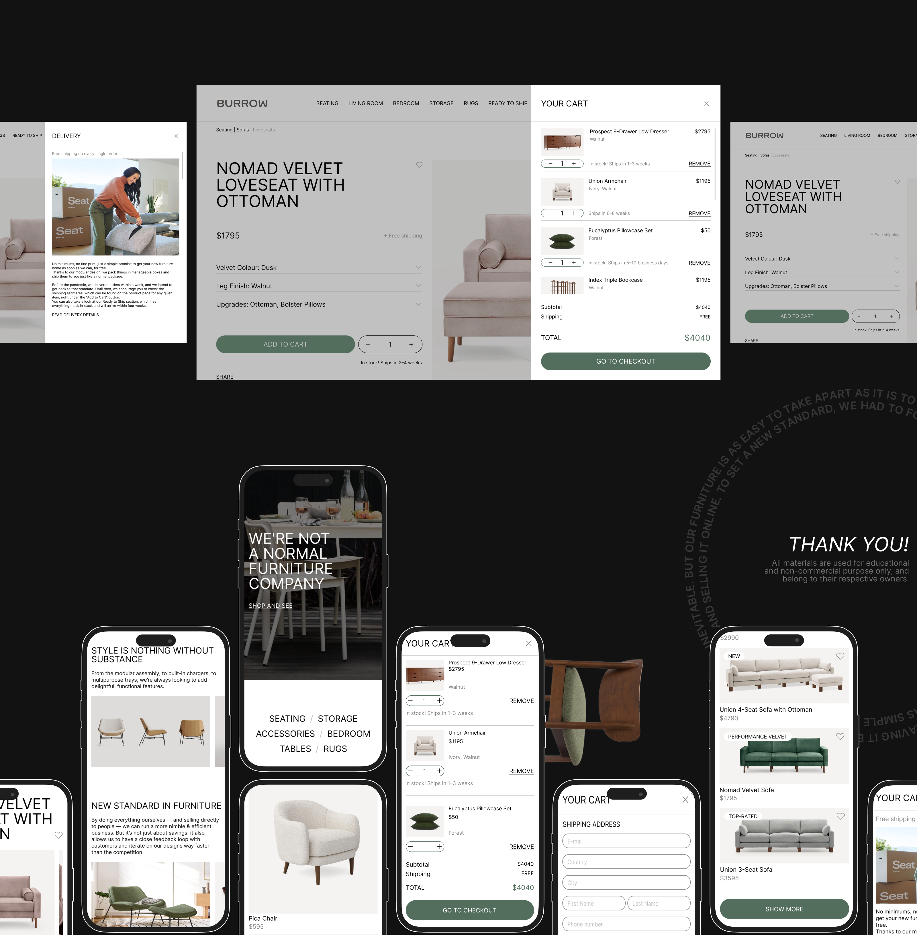 BURROW | E-commerce Redesign — Изображение №7 — Интерфейсы, Маркетинг на Dprofile