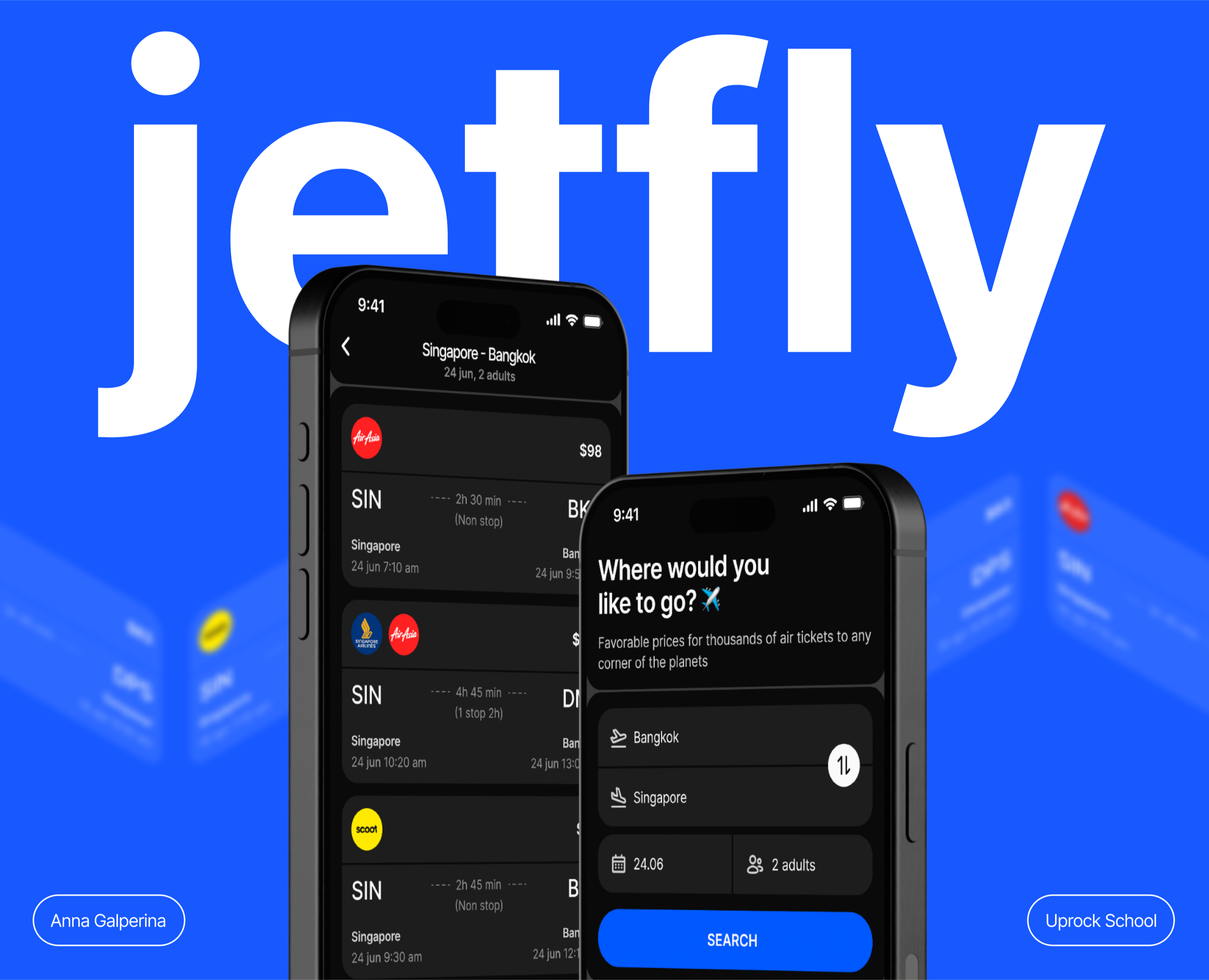 JETFLY ✽ MOBILE APP — Интерфейсы на Dprofile