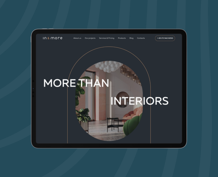 In & More – website of the design bureau — Интерфейсы на Dprofile