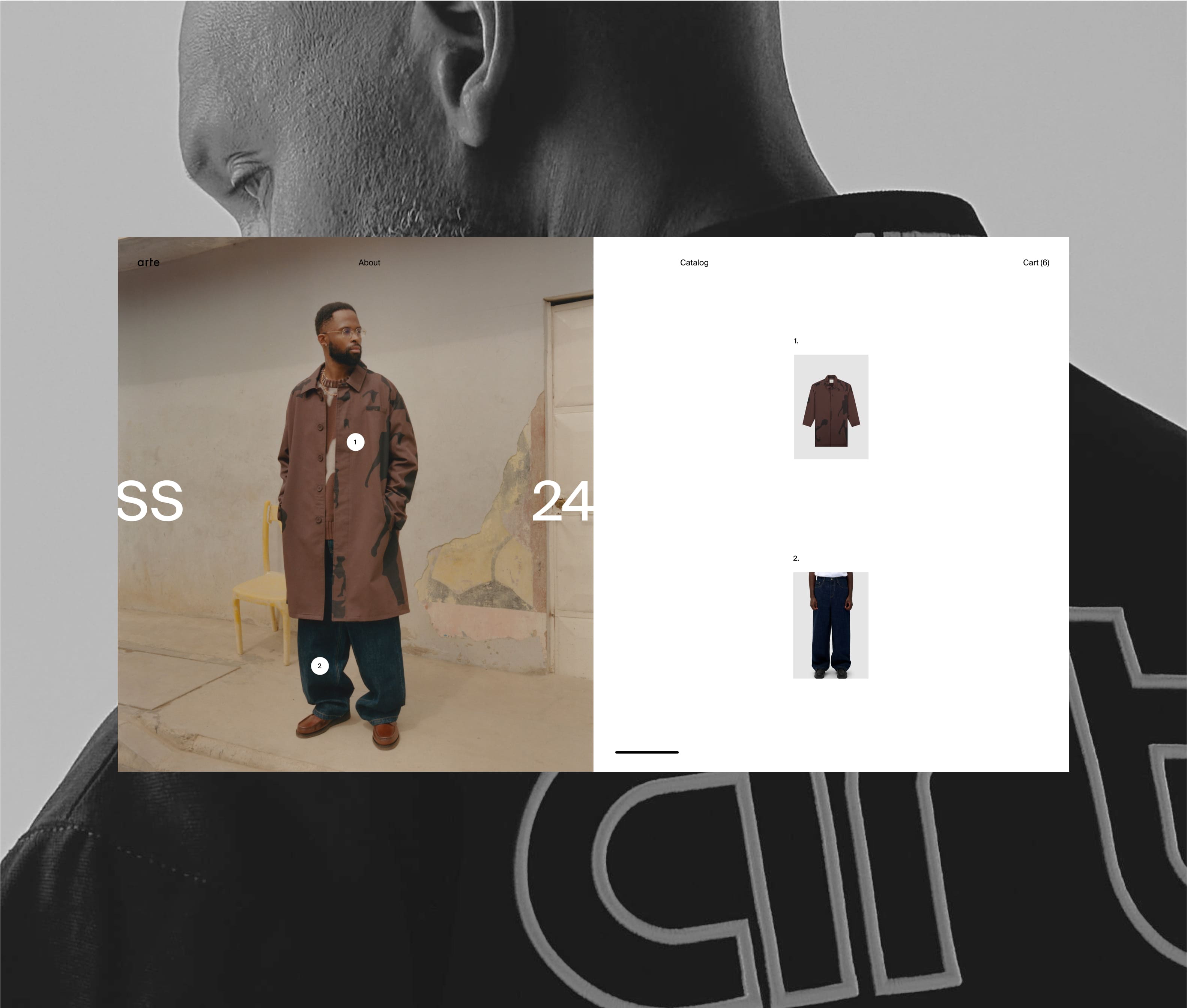 Arte Antwerp. Fashion Store — Изображение №3 — Интерфейсы, Анимация на Dprofile