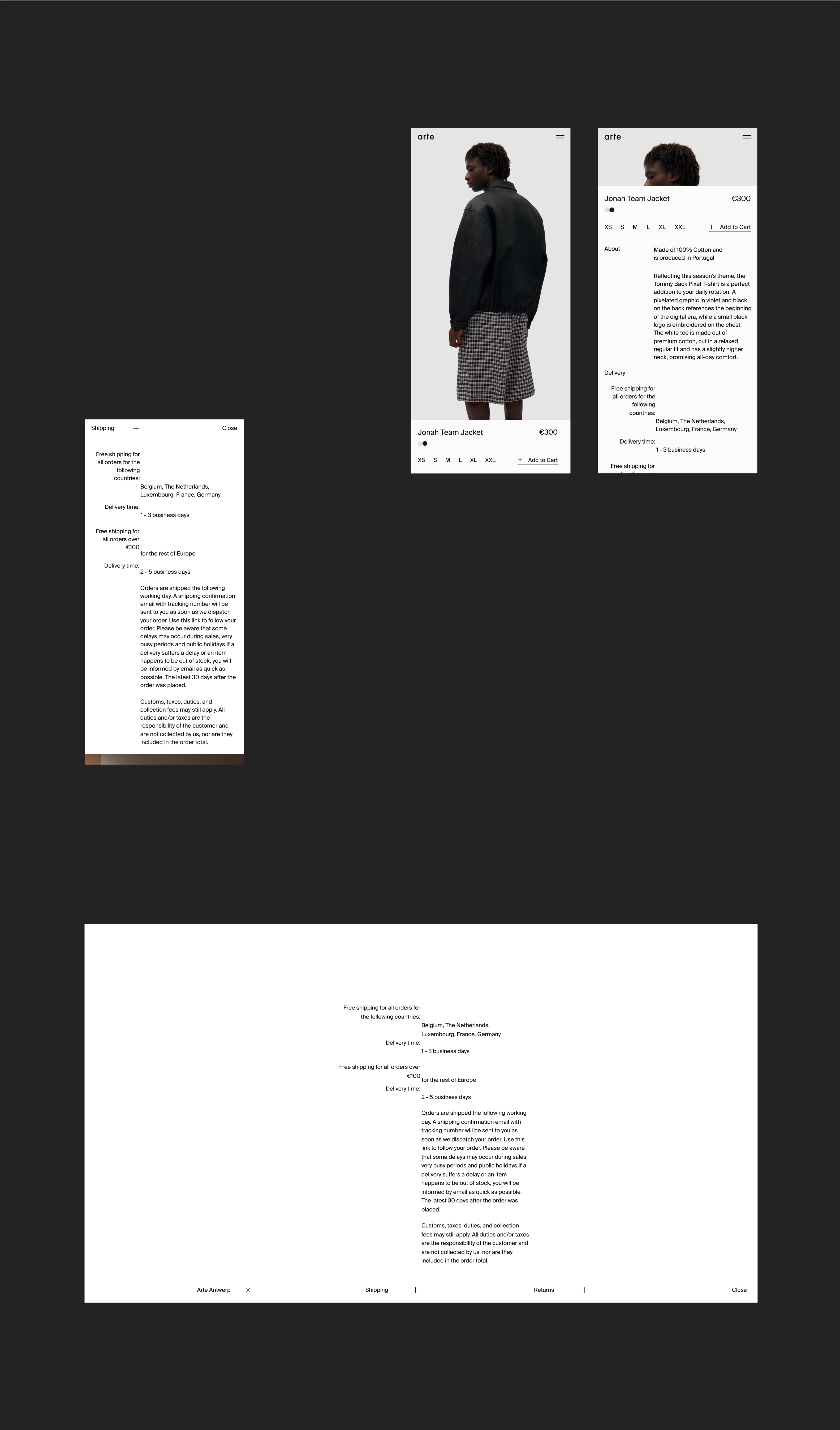 Arte Antwerp. Fashion Store — Изображение №13 — Интерфейсы, Анимация на Dprofile