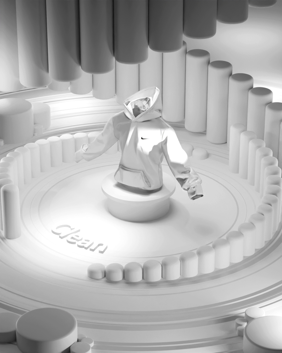 Концептуальная 3D-визуализация худи Nike — Изображение №4 — Графика, 3D на Dprofile