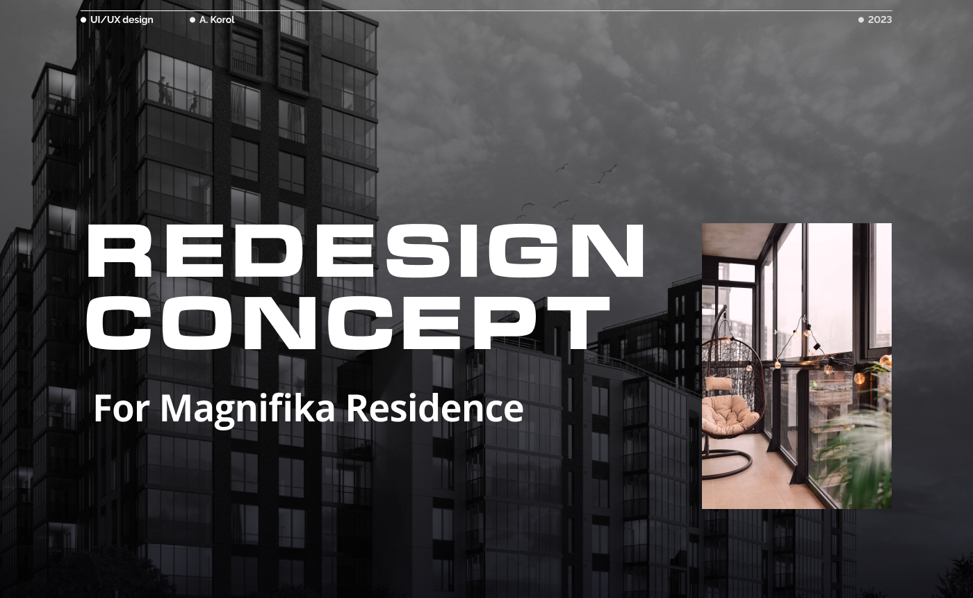Magnifika Residence | redesign concept — Изображение №1 — Интерфейсы на Dprofile