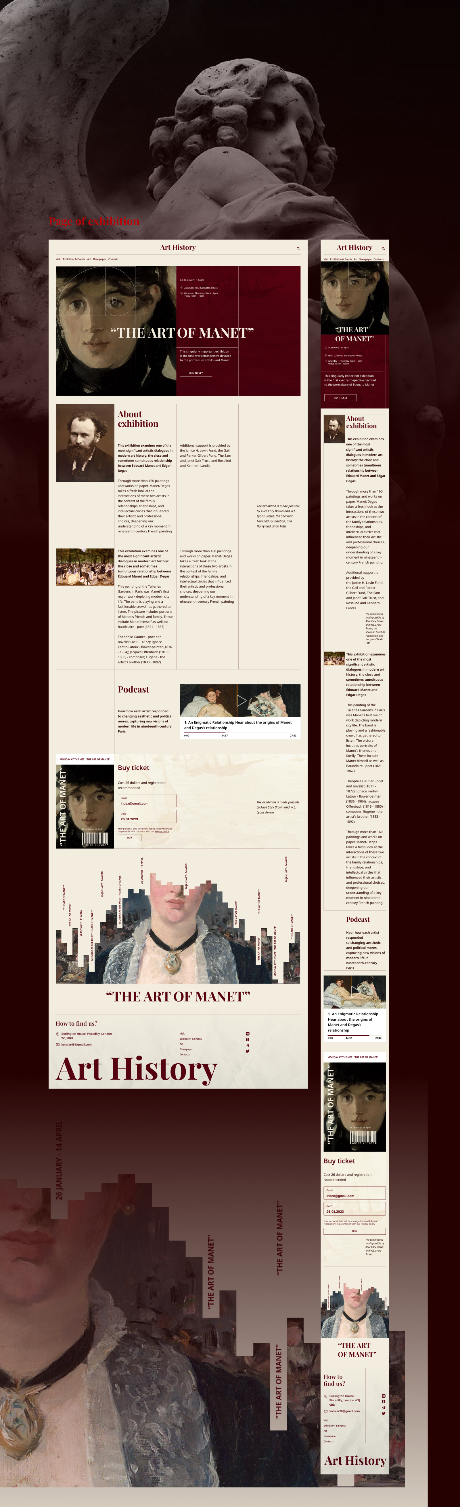Art History | design concept — Изображение №4 — Интерфейсы на Dprofile