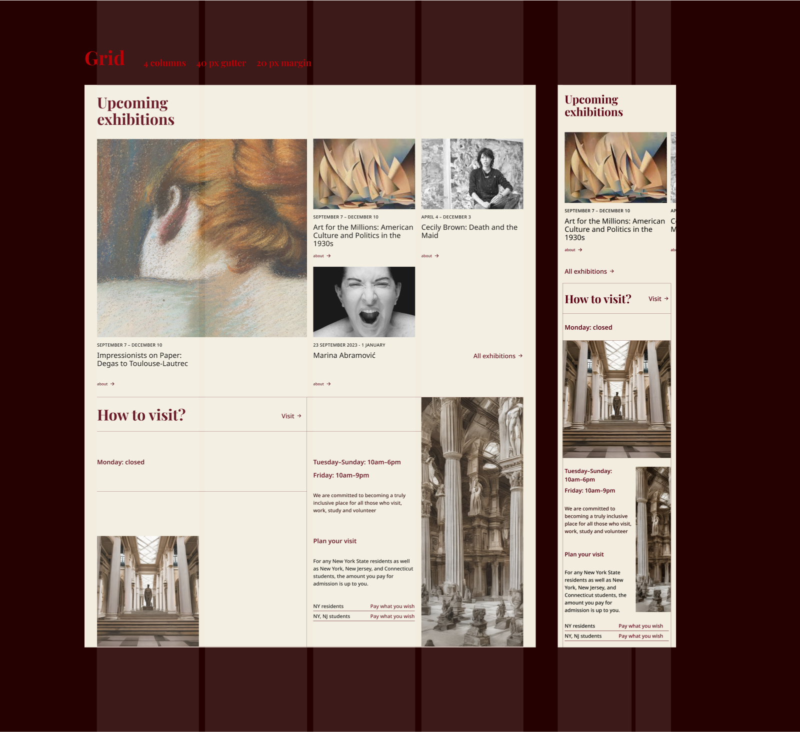 Art History | design concept — Изображение №3 — Интерфейсы на Dprofile