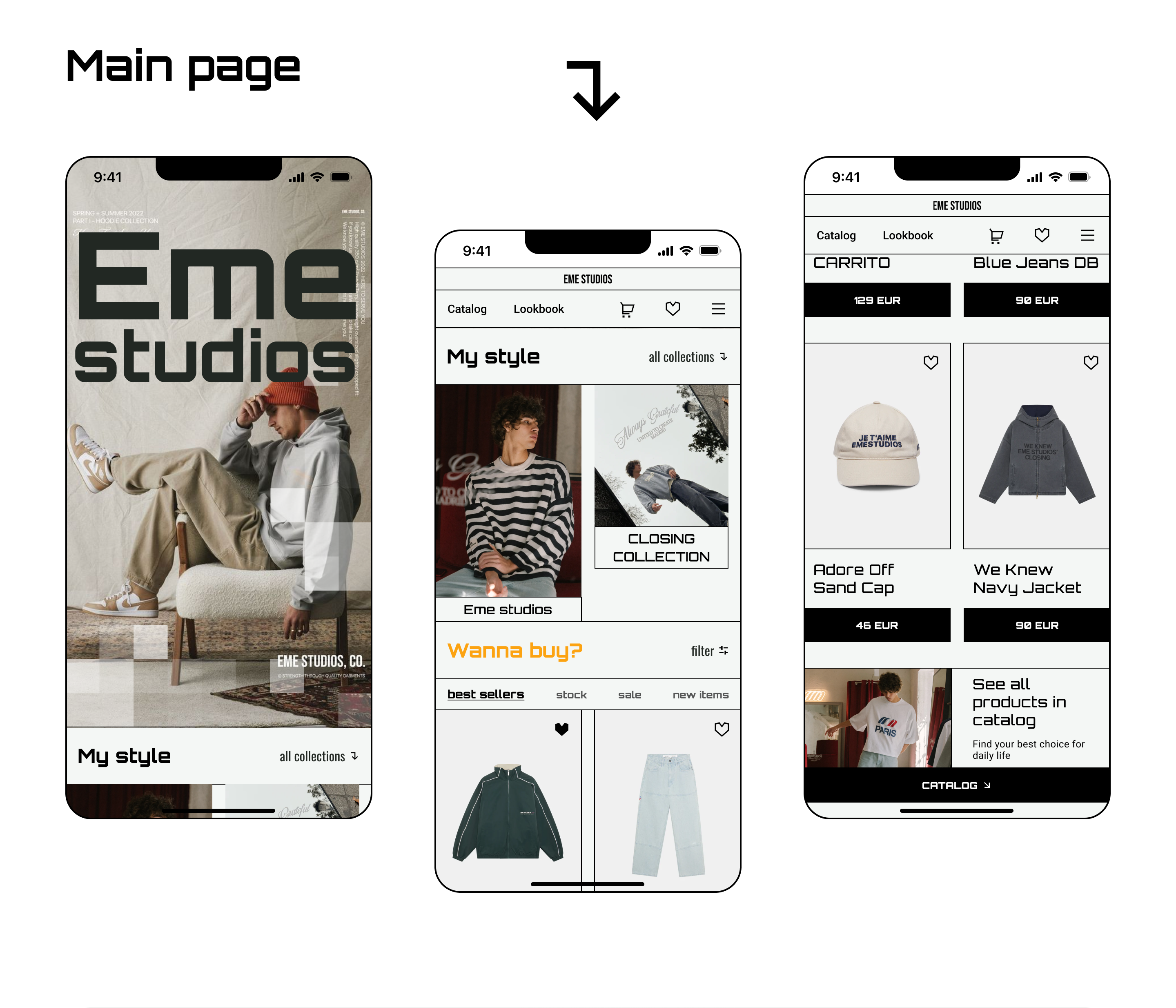 Eme Studios | E-commerce redesign — Изображение №3 — Интерфейсы на Dprofile