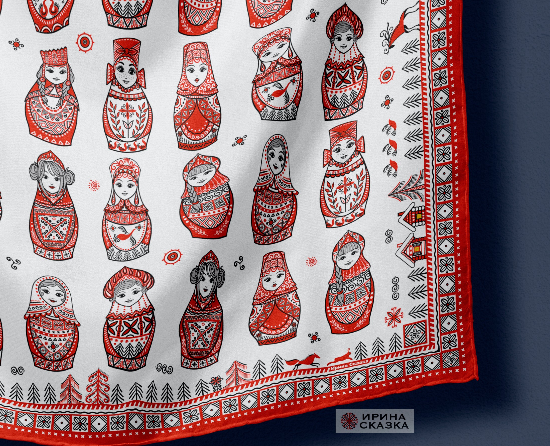 МАТРЁШКИ. Дизайн для платка на Dprofile