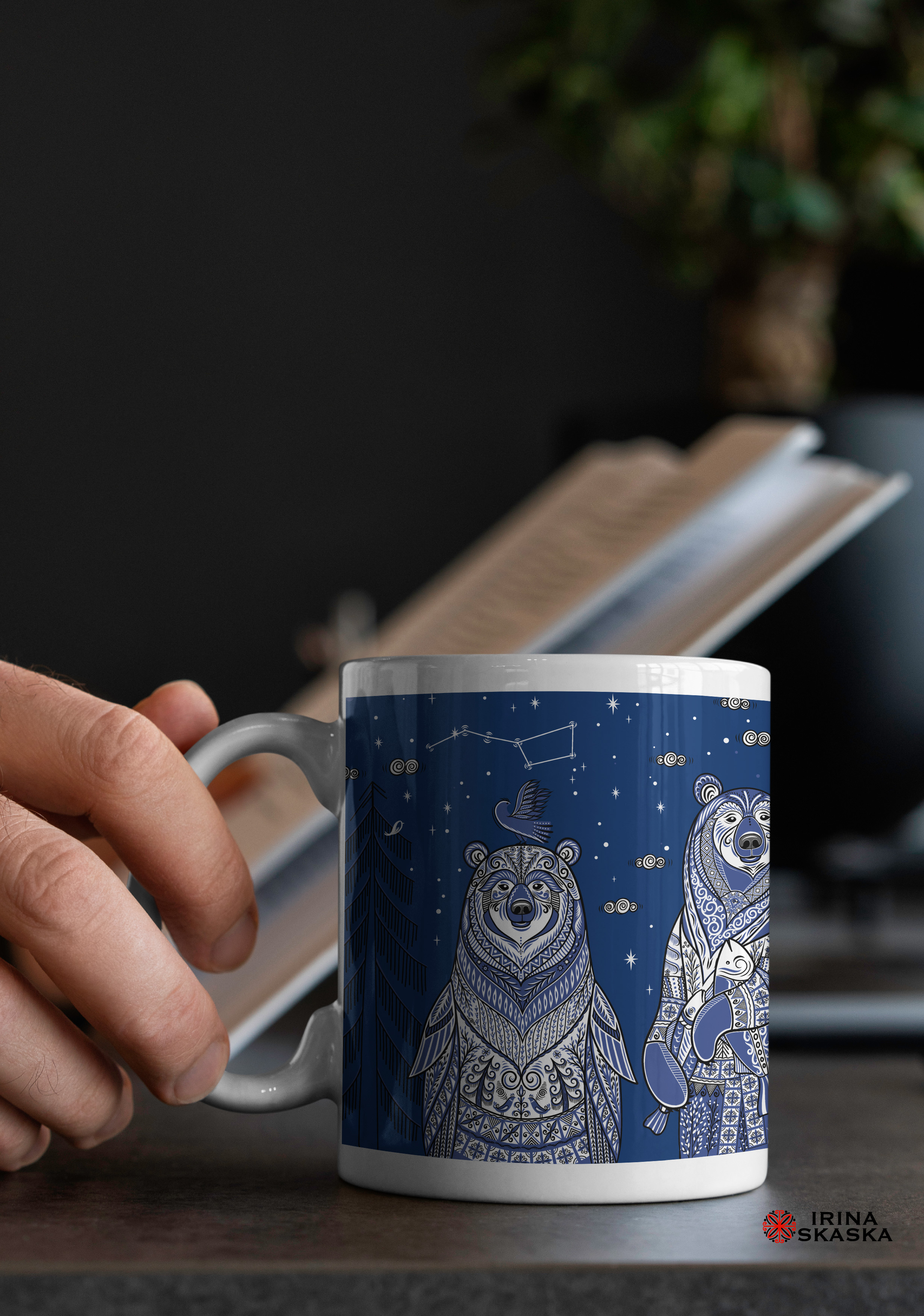 Иллюстрации для кружек в стиле мезенской росписи. — Изображение №14 — Иллюстрация, Графика на Dprofile