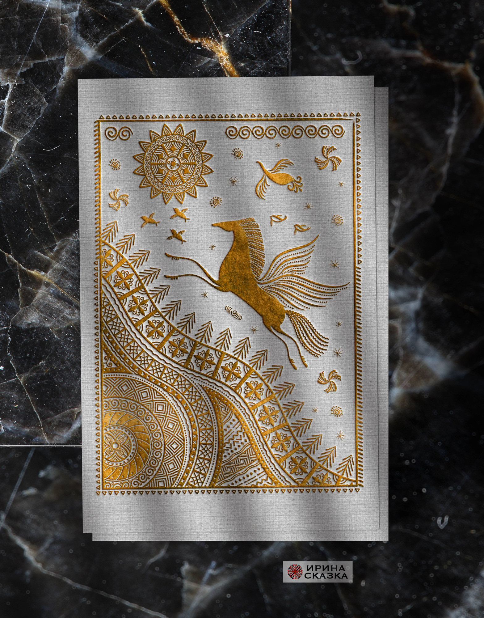 НЕБЕСНЫЙ МЕЗЕНСКИЙ КОНЬ — Изображение №3 — Иллюстрация, Графика на Dprofile