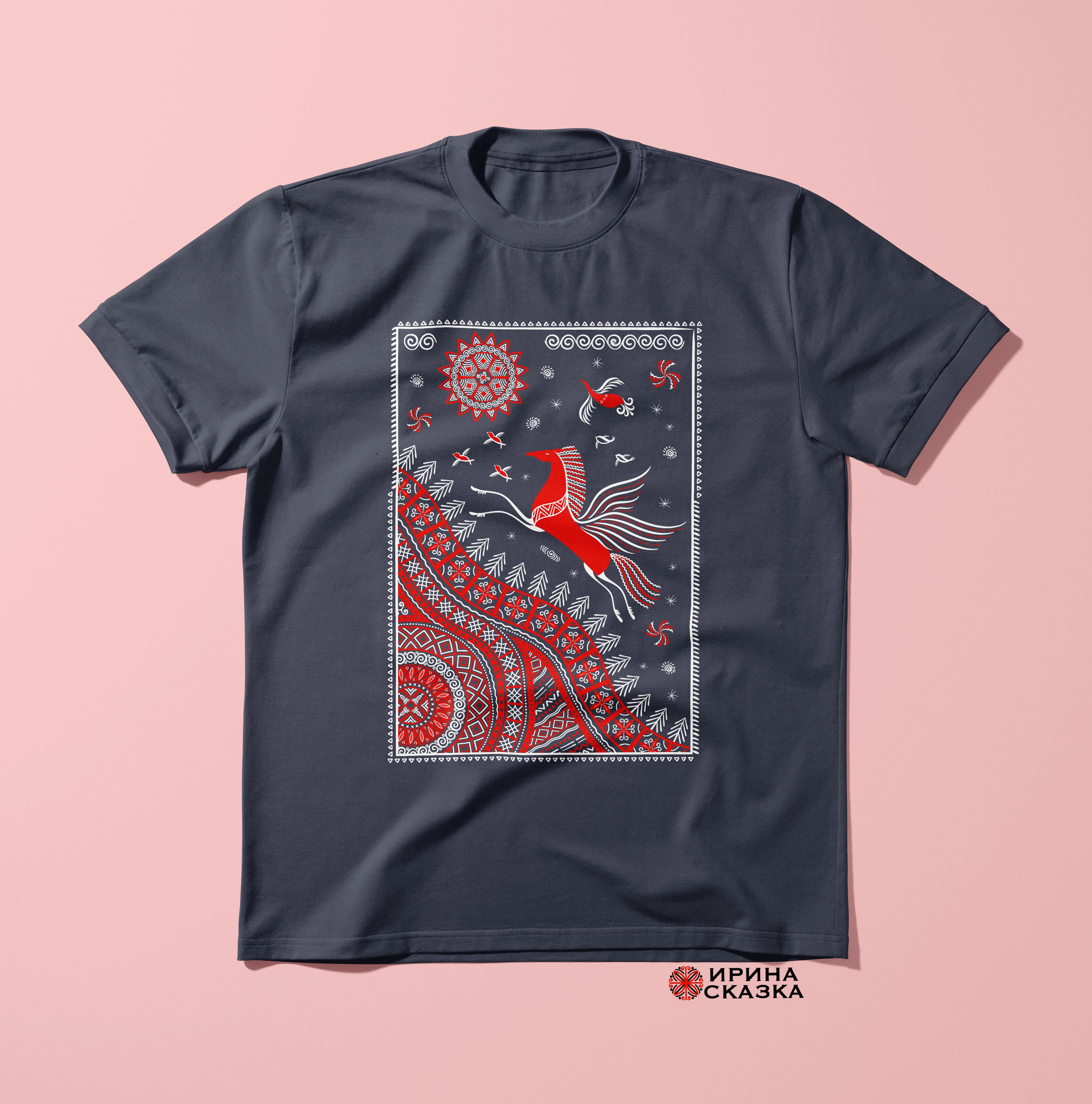 НЕБЕСНЫЙ МЕЗЕНСКИЙ КОНЬ — Изображение №1 — Иллюстрация, Графика на Dprofile