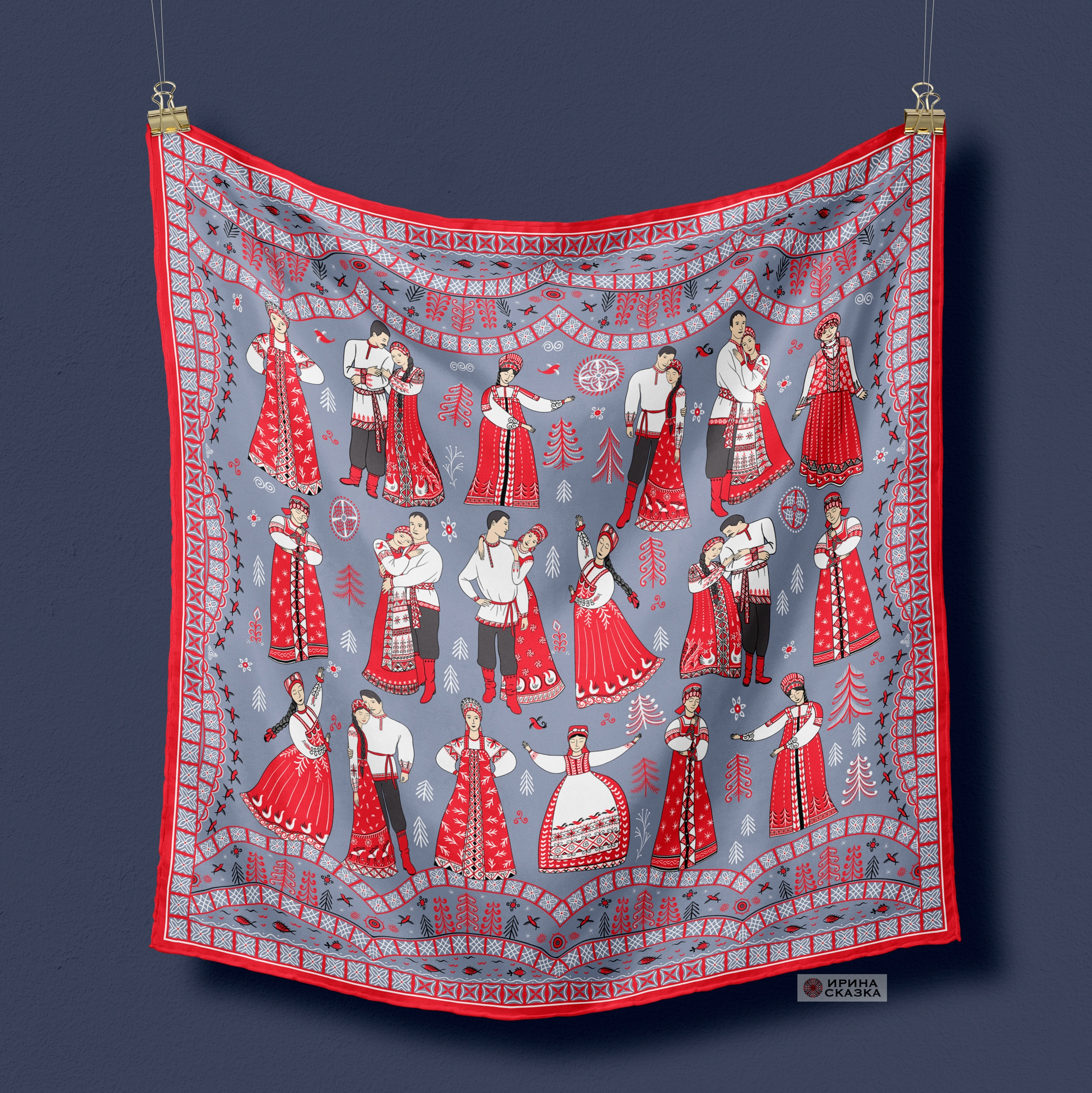 ХОРОВОД. Мезенские мотивы. — Изображение №5 — Брендинг, Иллюстрация на Dprofile