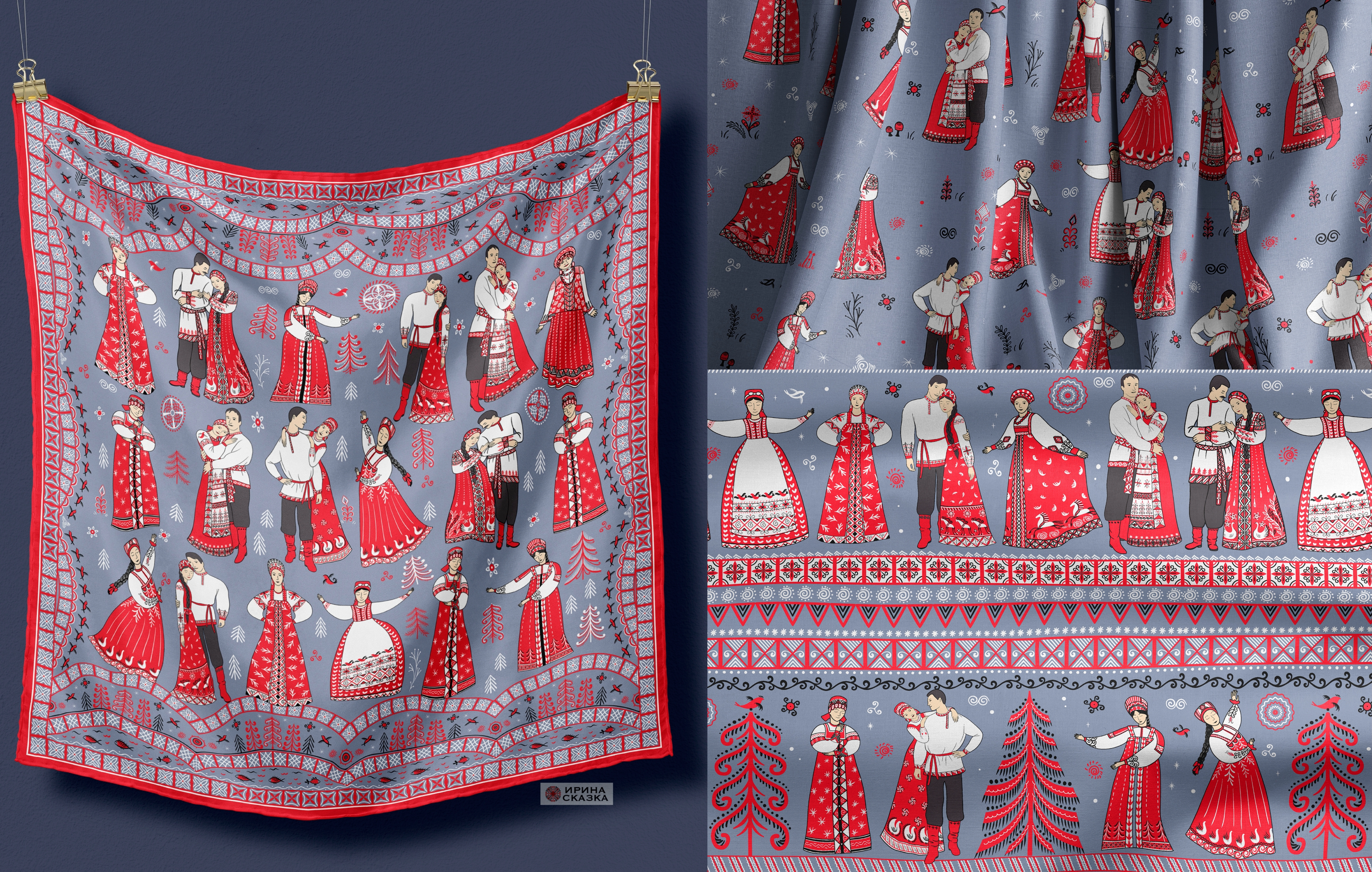 ХОРОВОД. Мезенские мотивы. — Изображение №1 — Брендинг, Иллюстрация на Dprofile