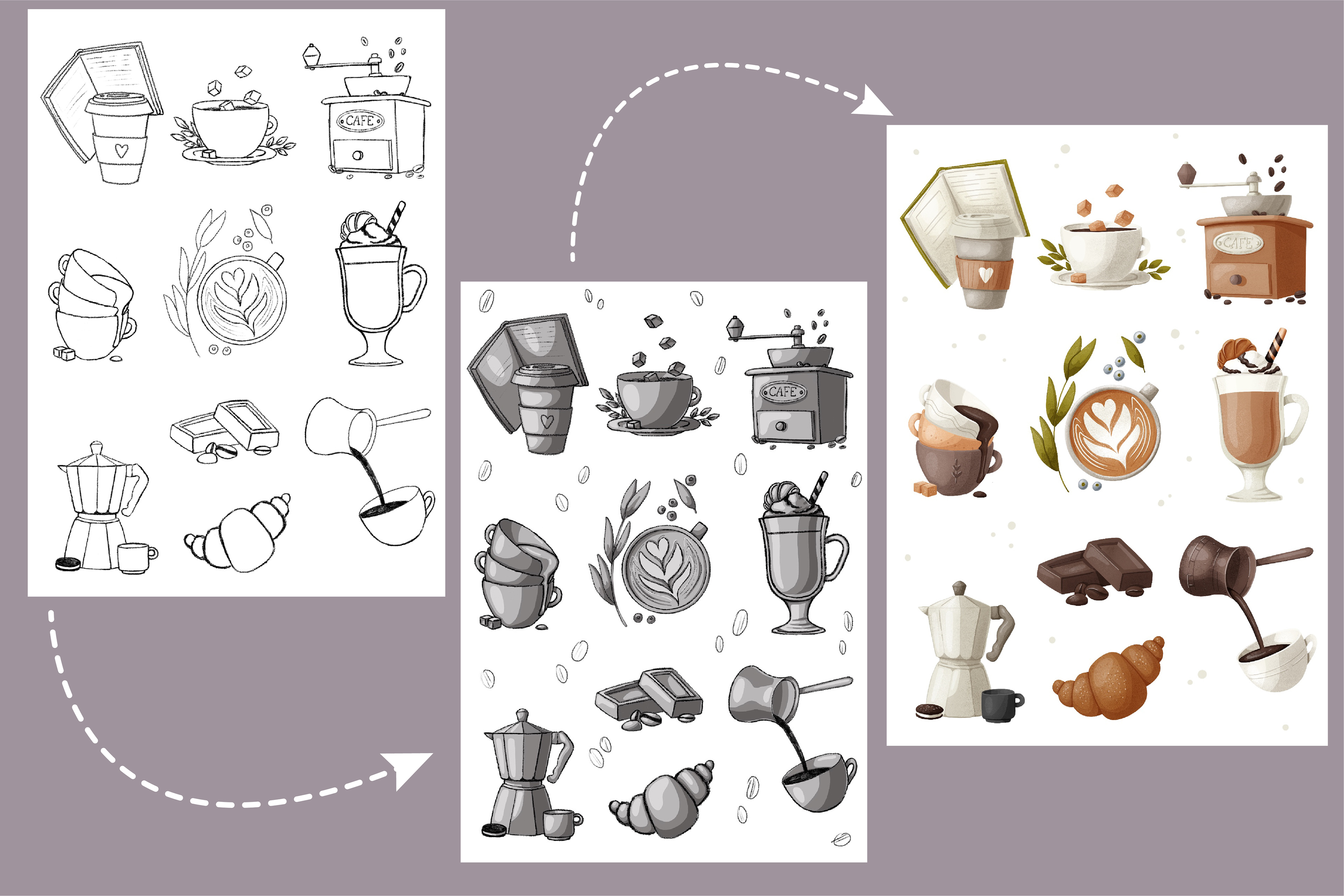 Coffee stickers — Изображение №5 — Иллюстрация на Dprofile