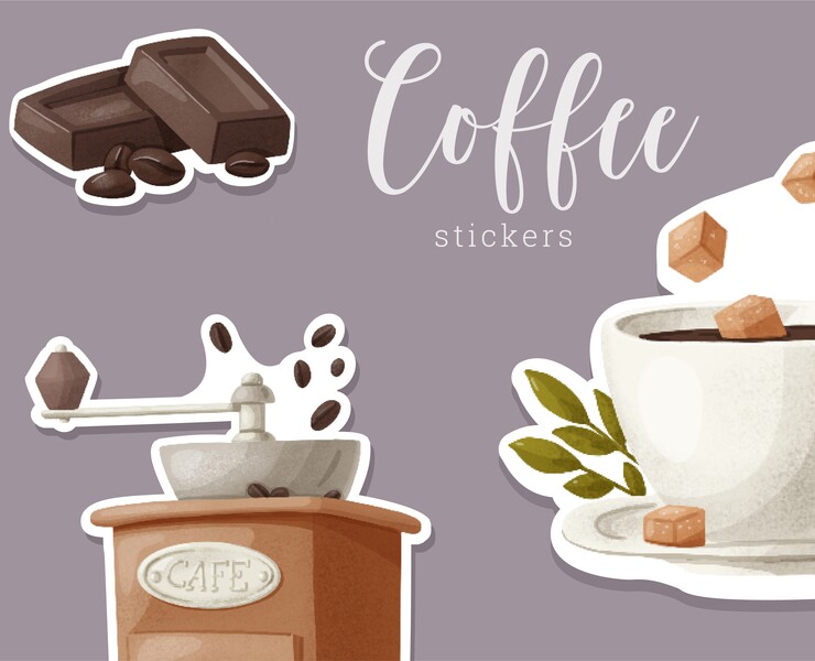 Coffee stickers на Dprofile